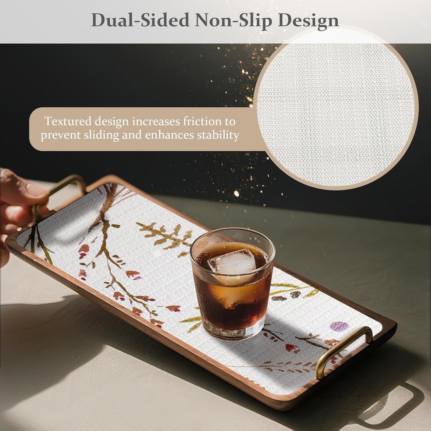 FINNEZ Shelf and Drawer Liner 17in x 20FT with Cutting Tool, Non Slip Non Adhesive Drawer Liners for Kitchen Cabinets, Waterproof Floral Cabinet Liner for Shelves, Refrigerator