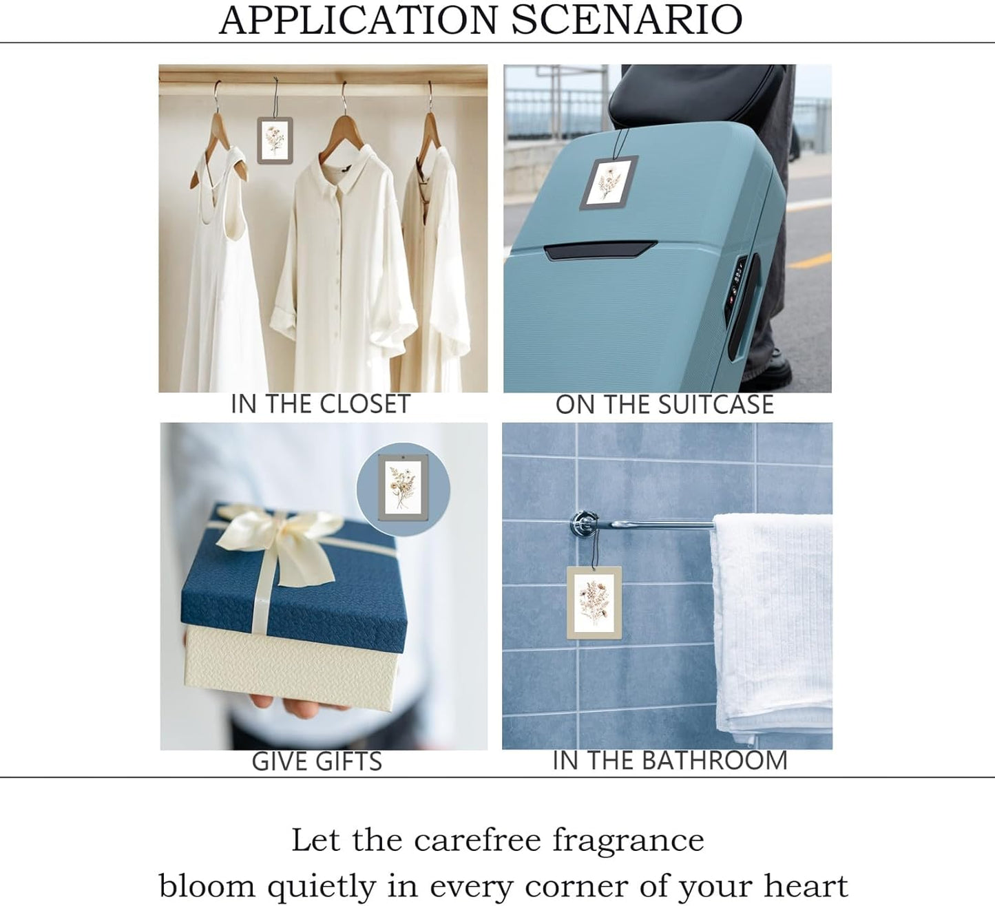 Vintage Rustic Floral Car Air Freshener 4 Pcs, Neutral Cottagecore Flower Hanging Scents Air Freshener for Women Girls Gifts, Retro Floral Scented Car Accessories Decor for Room Closet Drawer