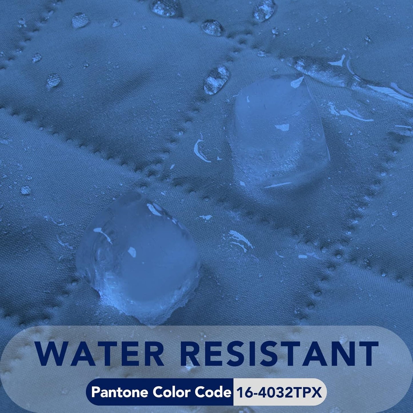 PureFit Reversible Quilted Sofa Cover, Water Resistant Slipcover Furniture Protector, Washable Couch Cover with Non Slip and Elastic Straps for Kids, Dogs, Pets (Oversized Recliner, Blue/Ivory)