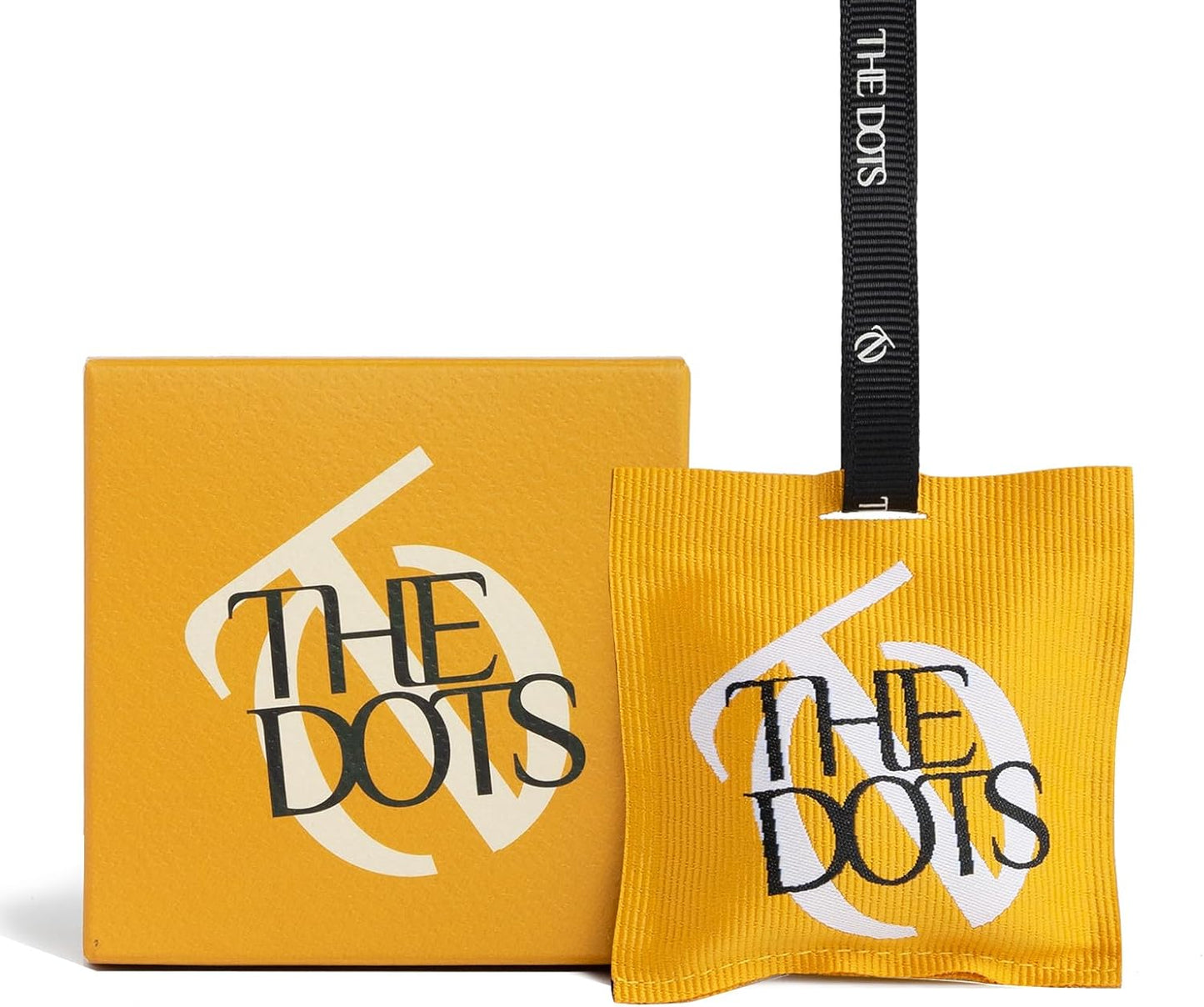 THEDOTS Series Car Air Freshener with 2 Adjustable Ribbons for Car Rearview Mirror, Sicilian Orange, 30 Days, Non-Toxic Fabric Sachet Gift (1 Pack)