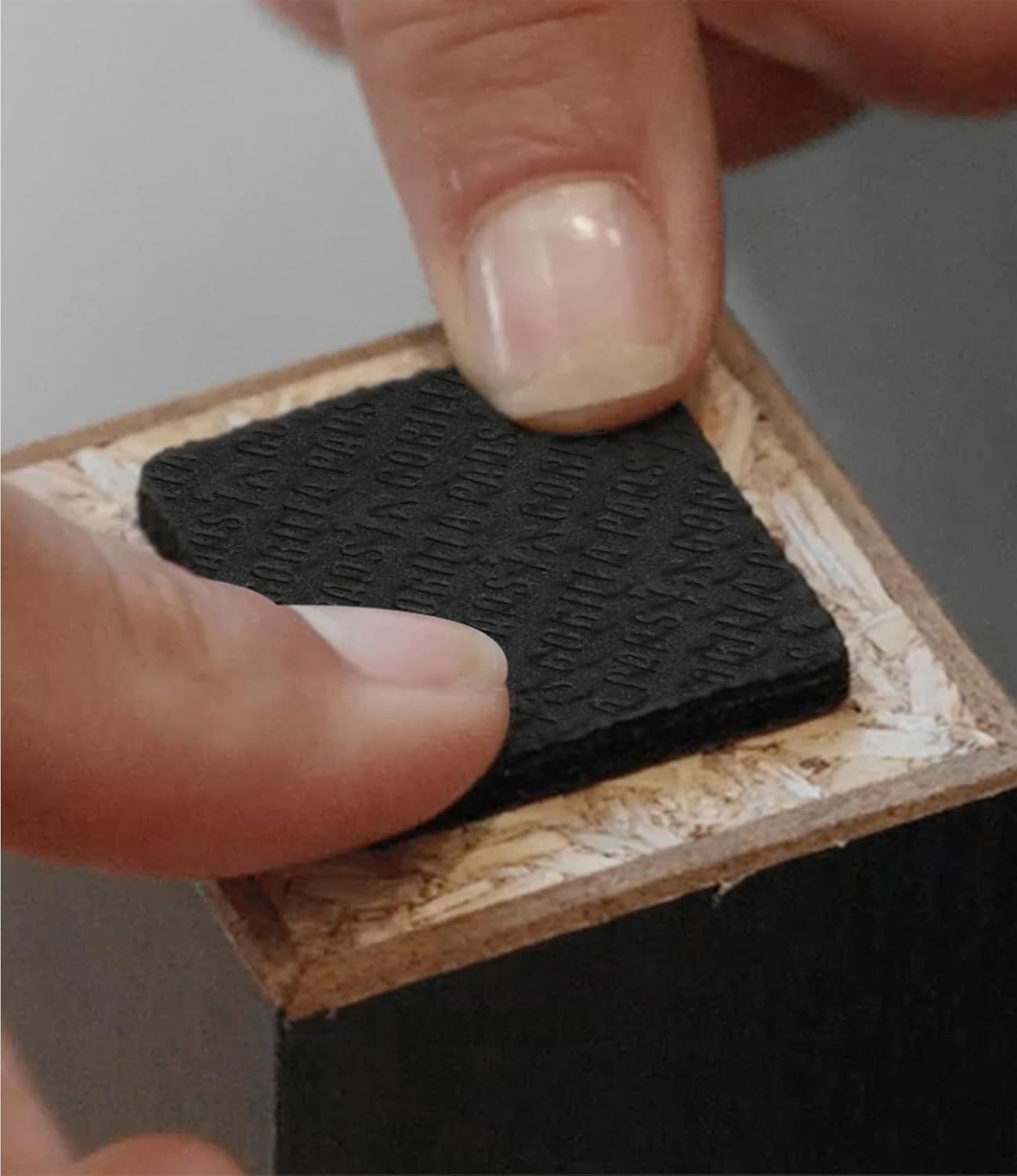 Slipstick GorillaPads CB150 Non Slip Furniture Pads/Rubber Grips (Set of 8) Self Adhesive Furniture Feet Floor Protectors, 1-1/2 inch Square, Black