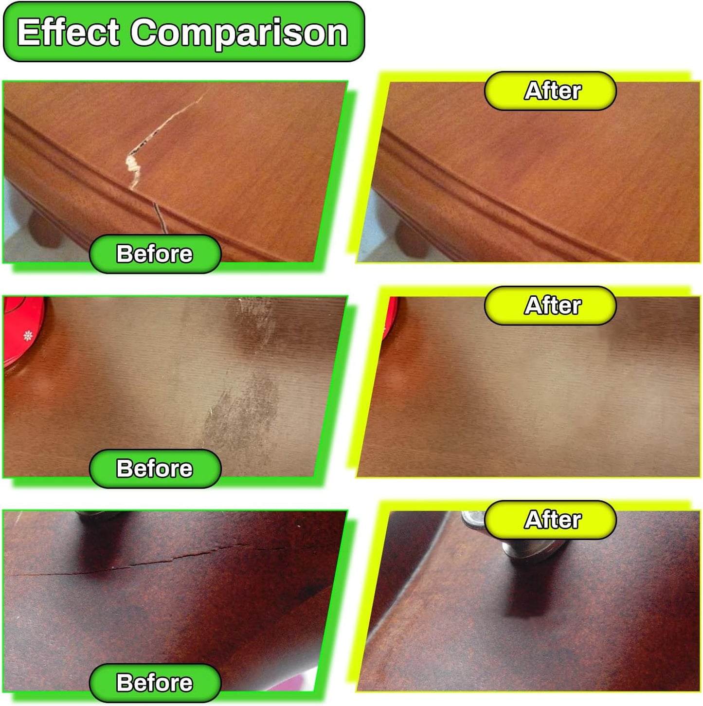 Wood Furniture Repair Kit,24 Colors Wood Fillers,Scratch Repair Covers & Removers for Repairing Scratches,Cracks,Dings and Holes in Cabinets, Cut Panels(White Series)