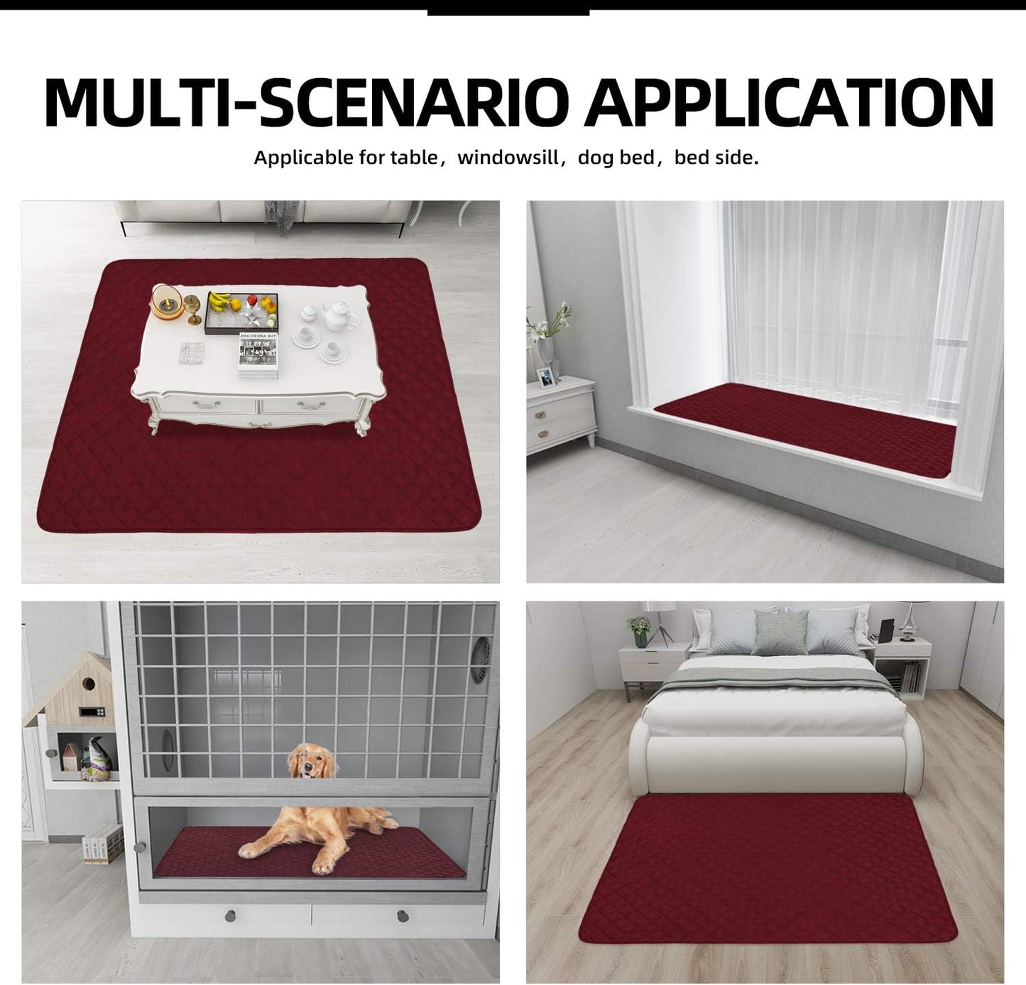 Easy-Going Sectional Couch Covers for Dogs L Shape Sofa Cover Reversible Sofa Slipcover Chaise Lounge Cover Furniture Protector Cover for Pets Dog Cat (42 x 68 inches, Christmas Red/Christmas Red)