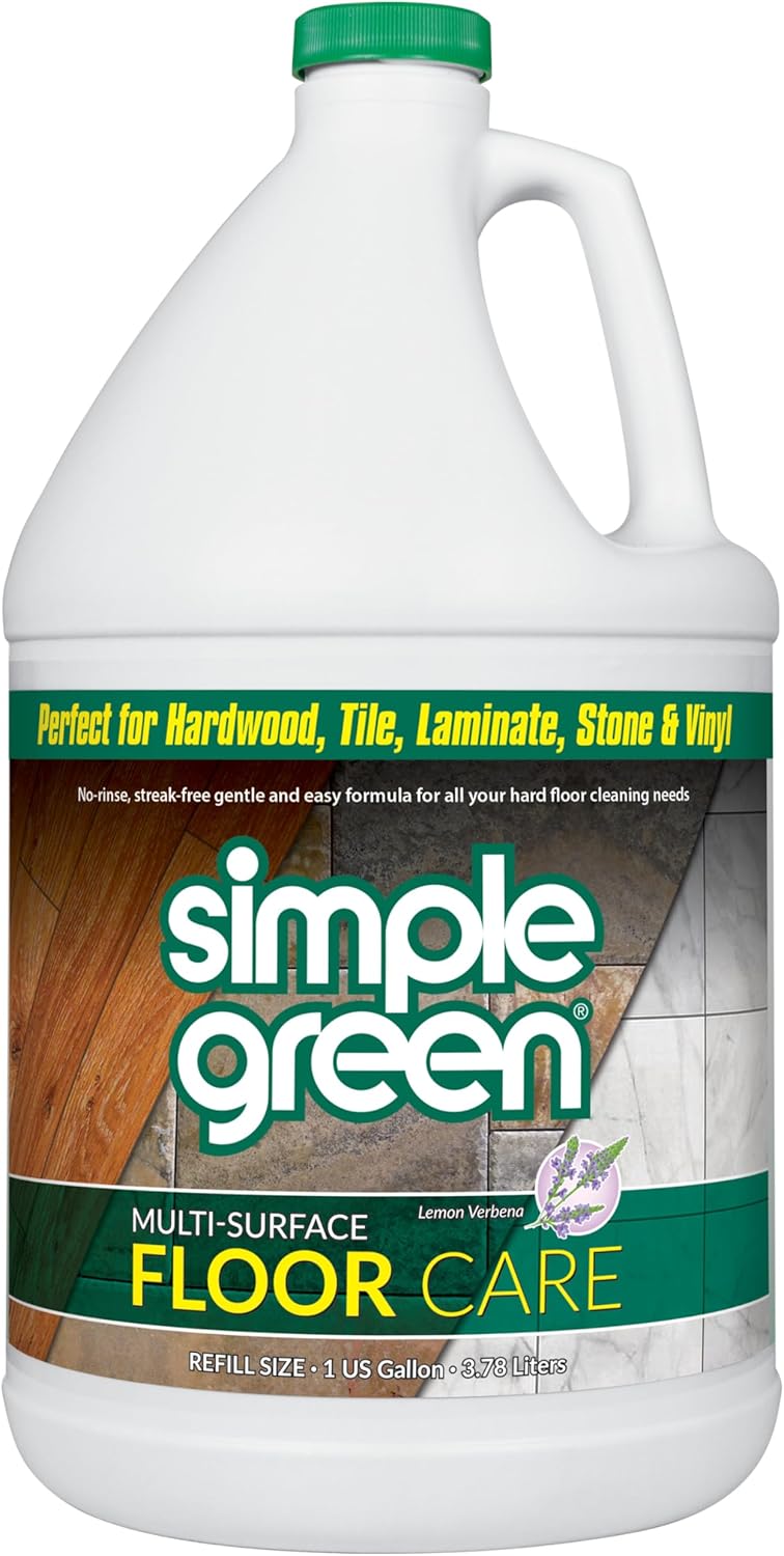 Simple Green Multi-Surface Floor Care - Cleans Hardwood, Vinyl, Laminate, Tile, Concrete and Other Wood - pH Neutral Floor Cleaner 1Gal