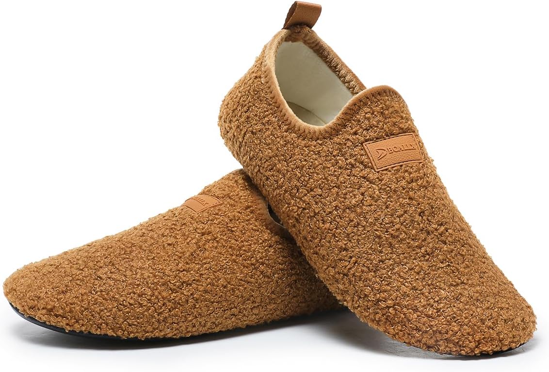 QZKDM Lightweight Slip on Grip Indoor House Slippers Barefoot Non Slip Home Exercise Yoga Shoes for Men Women