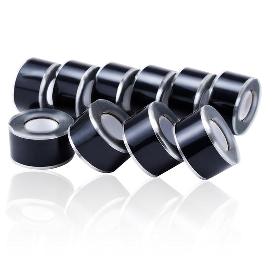 Lichamp Seal Self Fusing Silicone Tape, 1 Inch x 10 Feet x 10 Rolls, Total 100 Feet for Plumbing Leak Repair and Electric Wire Wrapping Tape