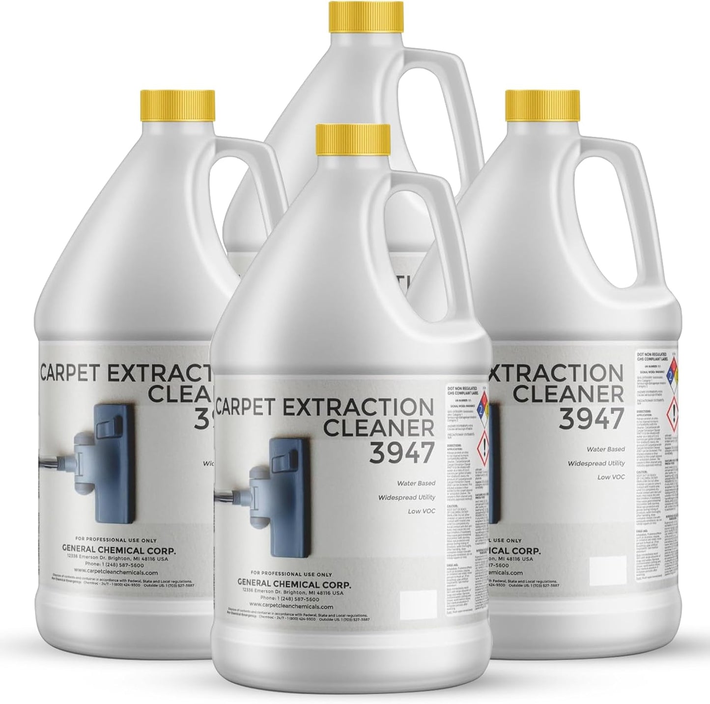 Carpet Extraction Cleaner - Water-Based Professional Deep Clean Carpet Cleaner Solution for Machine - Heavy Duty Stain Remover, Pet-Friendly, Ideal for Residential & Commercial Use