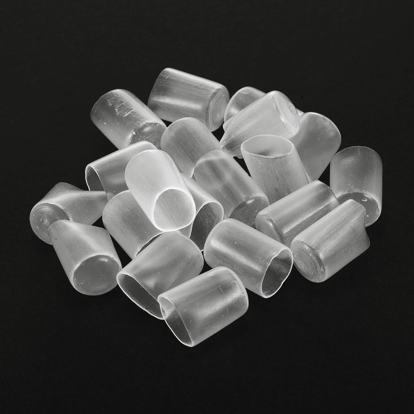 uxcell 20pcs Rubber End Caps Protective Caps 14mm ID Vinyl PVC Round Tube Bolt Cap Cover Screw Thread Protectors, Clear