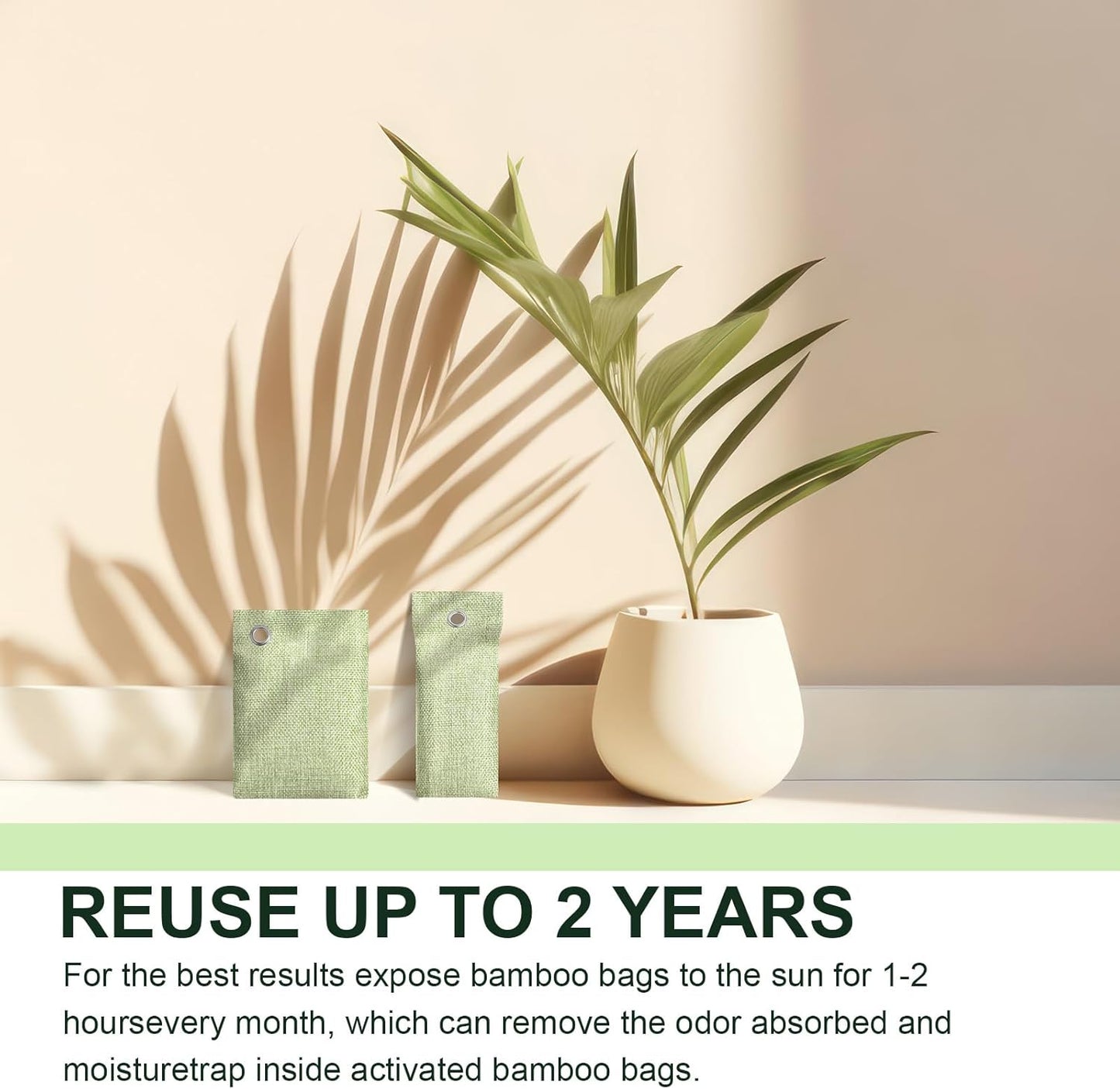 Nuanchu 24 Pcs Activated Charcoal Odor Absorber 50g/100g/200g, Air Purifying Bamboo Charcoal Bags, Natural Shoe Odor Absorber, Deodorizer Absorbers for Fresh Car Home Closet Pet Basement Smell(Green)