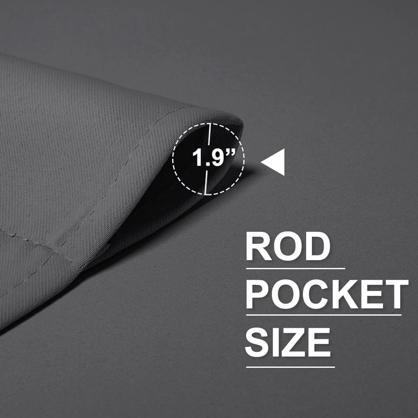 RYB HOME Curtains for Bedroom 72 inches Long, Blackout Thermal Insulating Window Treatment Drapes for Living Room Bathroom Basement Laundry Classroom, W 34 x L 72, Grey, 2 Panels