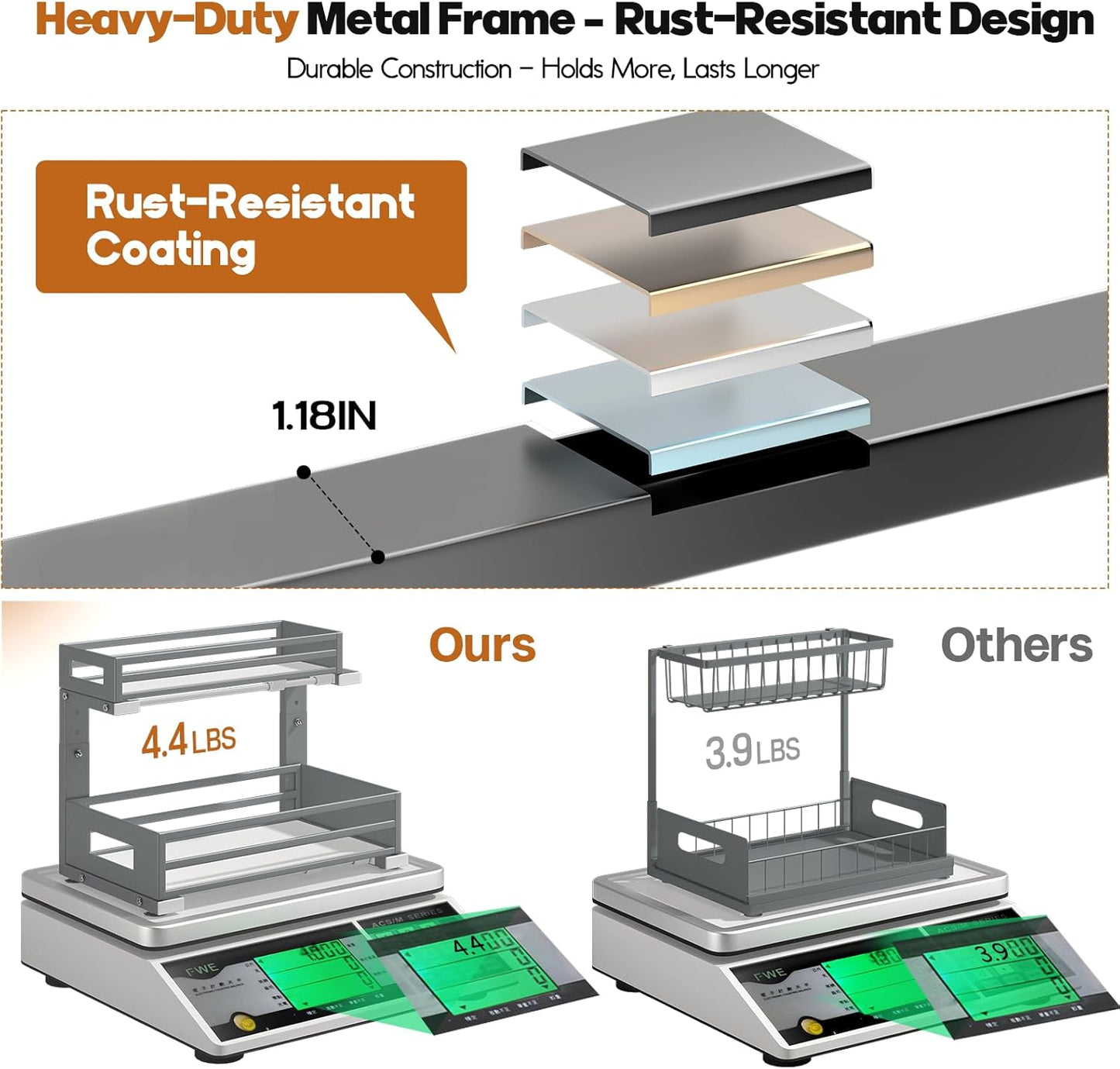 2-Pack Under Sink Organizers and Storage,2-Tier L Shape Pull Out Cabinet Organizer With Round Tube Slide Rails,Hight Adjustable Slide Out Drawers for Kitchen&Bathroom,Multi-Purpose Storage Shelf-Gray