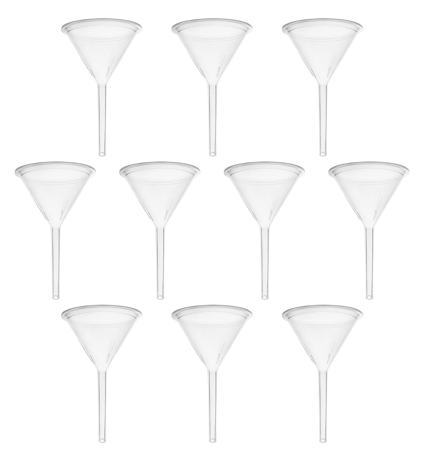 EISCO 10PK Filter Funnels, 2.6" - Polyethylene Plastic - Resistant to Acids & Alkalis - Great for Laboratory, Classroom or Home Use