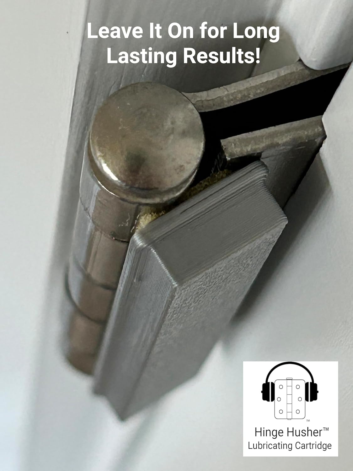 The First-of-Its-Kind Lubricant Cartridge for Squeaky Door Hinges. Mess-Free, Odorless, Sprayless & Prelubricated. Hinge Husher™ Lubricant Cartridges (3 Pack - Black)