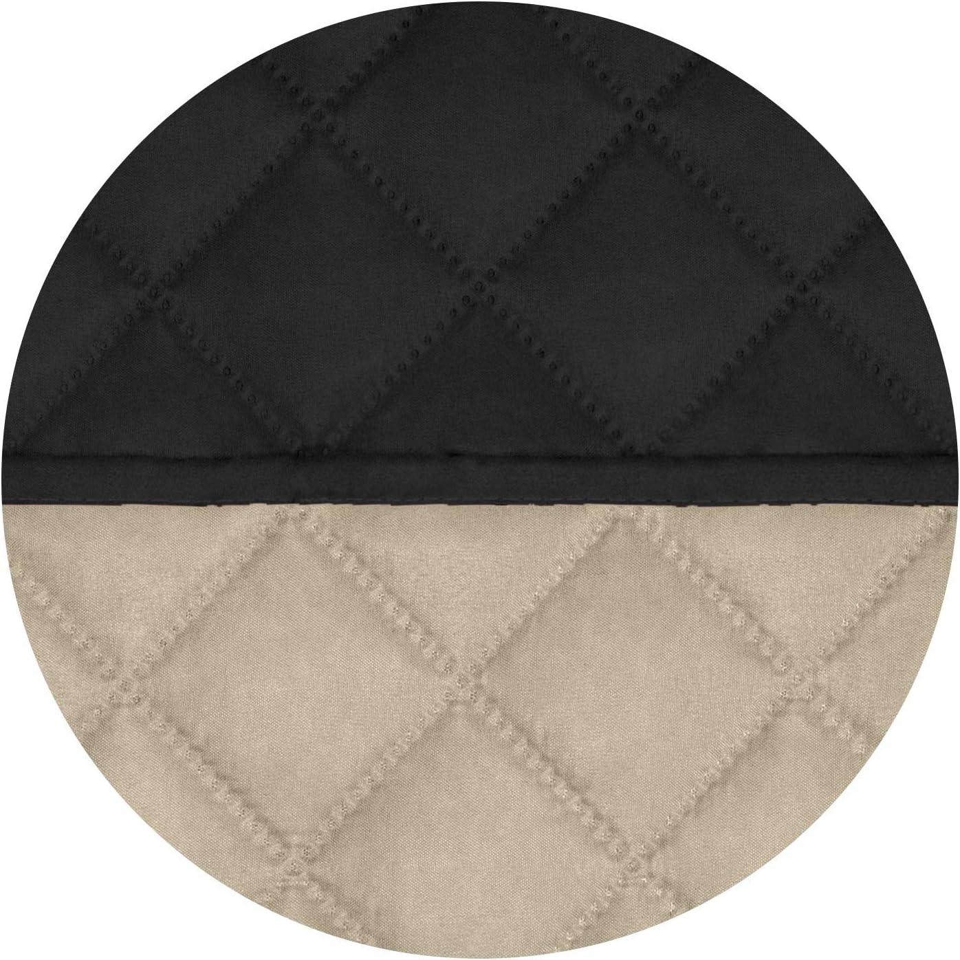 PureFit Reversible Quilted Sofa Cover, Water Resistant Slipcover Furniture Protector, Washable Couch Cover with Non Slip and Elastic Straps for Kids, Dogs, Pets (Oversized Sofa, Black/Beige)