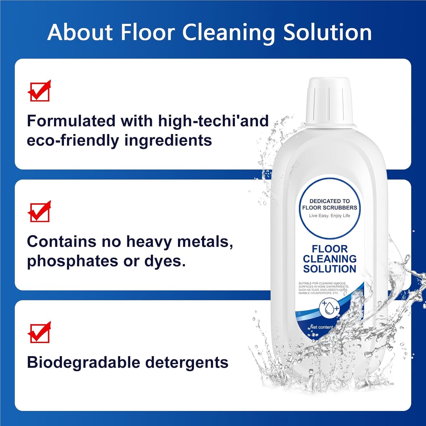 GCW Cleaning Solution Refill 500ML Blue Bottle Original Flavor Floor Cleaner Solution Compatible With Tineco iFLOOR, 3, S3, S5, S5 COMBO, S5 Pro 2, S6, S7 PRO, S7 COMBO Wet Dry Vacuum (2 bottle)