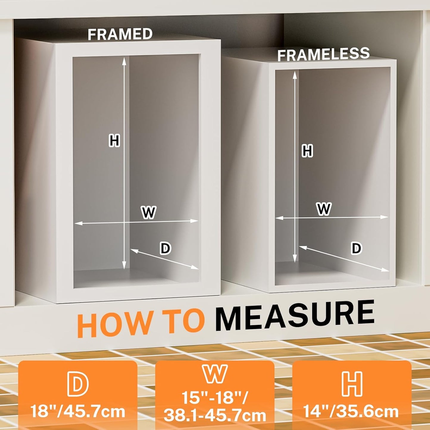 YJHome Pull Out Trash Can Under Cabinet with Push to Open Slides, Garbage Can Not Included, Cabinet Trash Can Pull Out Kit with Door Mounting Kit, Requires Minimum Cabinets Opening 15" W