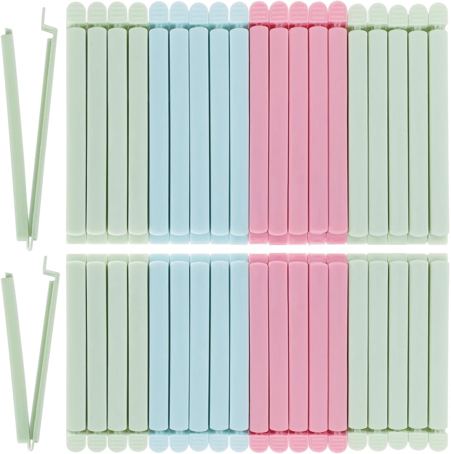 80 PCS Sealing Clip Bag Plastic Chip Large Size Food Clips Bag Clips for Food Storage Kitchen and Home (5.9in x40, 4.72in x40)