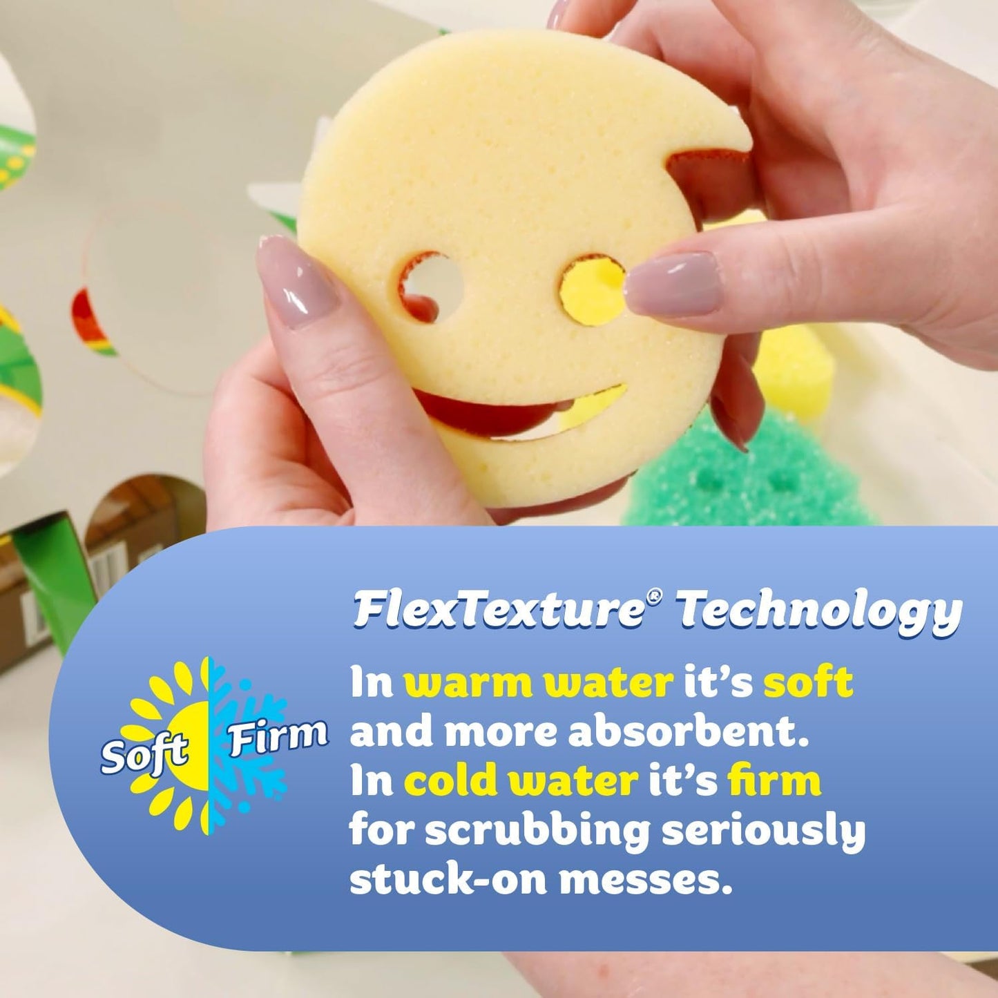 Scrub Daddy Scrub Mommy Holiday Christmas Tree Gift Box Set, Non-Scratch Christmas Cleaning Sponges for Kitchen, Dishes & Home, Dual-Sided Dish Sponges for Scrubbing, 10 Count (2 Pack of 5)