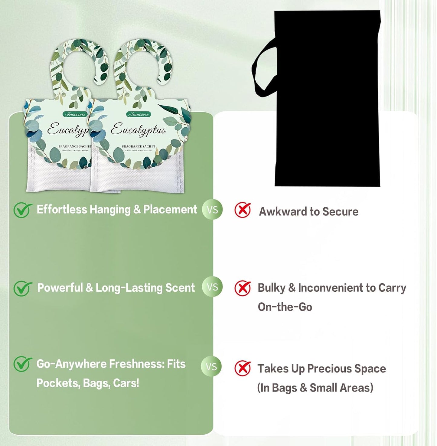 15 Packs Eucalyptus Scented Sachets Bag for Drawers and Closets, Air Freshener for Home Fragrance Sachet, Long-Lasting Hanging Closet Deodorizer Smell Goods for House