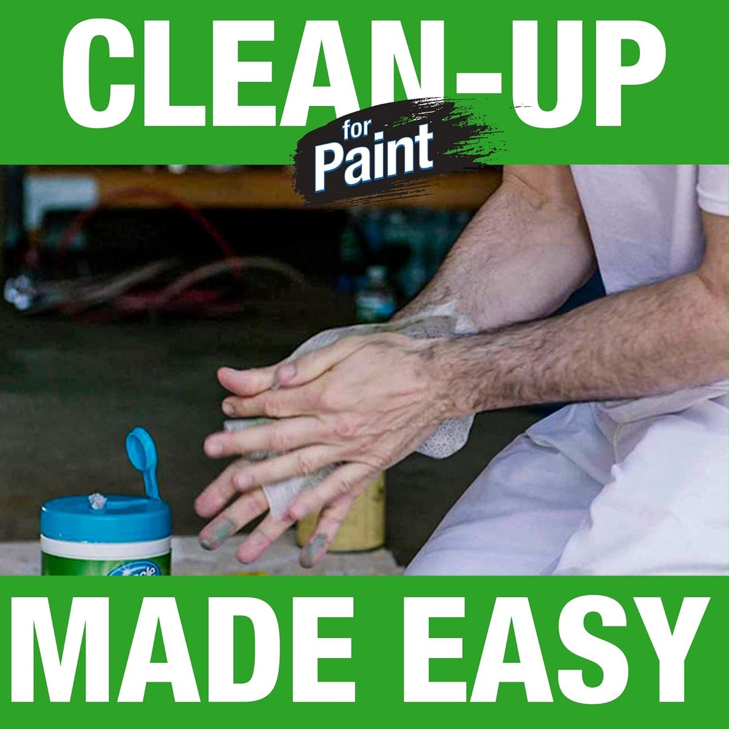 MiracleWipes for Paint Prep & Cleanup, Remove Tough Grime Build-Up, Wet Paint, Caulking, Epoxy, Colorant, and more from Hands, Surfaces, & Tools - 120 Count (Pack of 2)