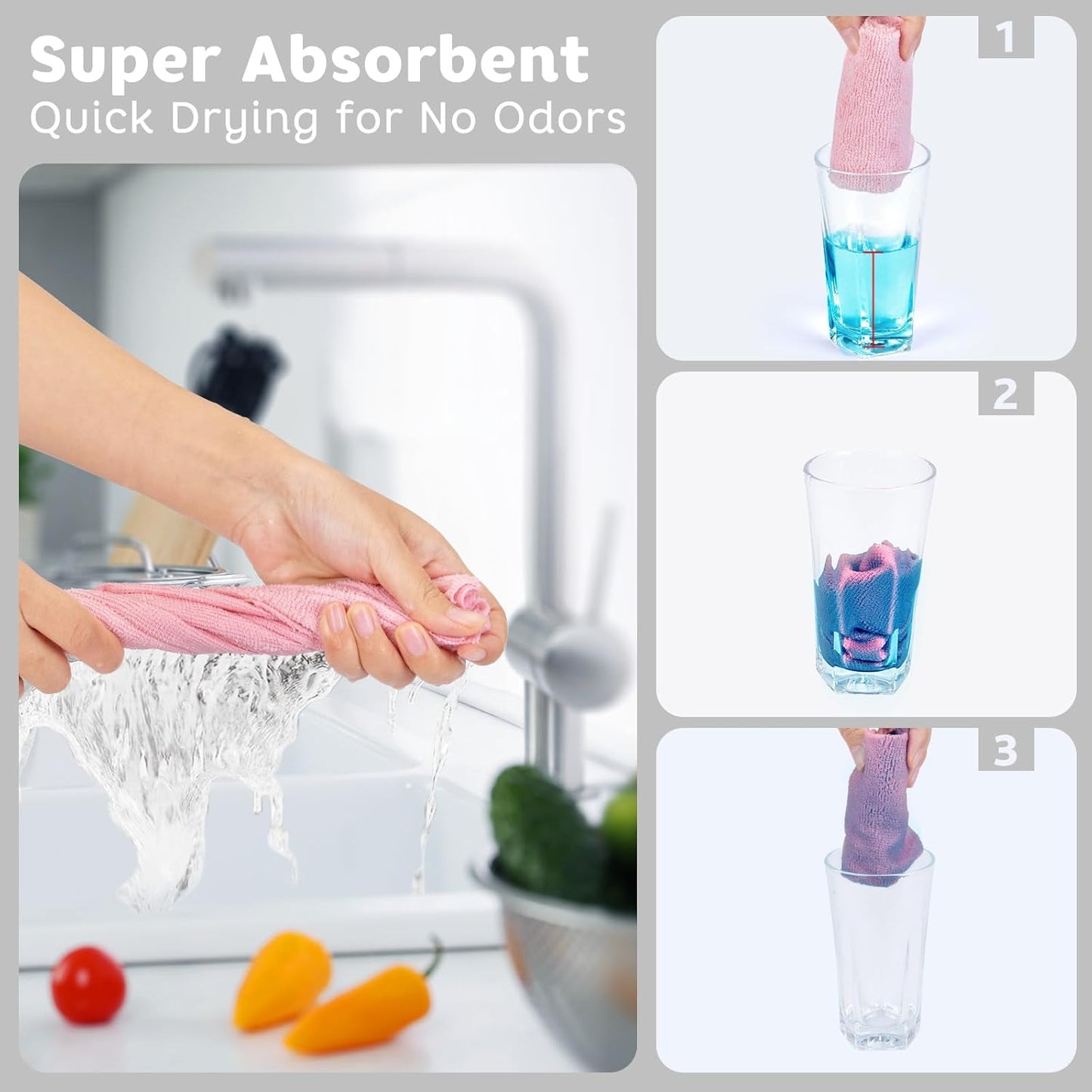 Matthew Microfiber Cleaning Cloth Roll 72Pack (12" x 12") Reusable Paper Towels&Washable Tear Away Towels,Ultra Water Absorbent Lint&Streak Free Cleaning Rags for Glass,Dishwash,Bathroom,Cars-Red