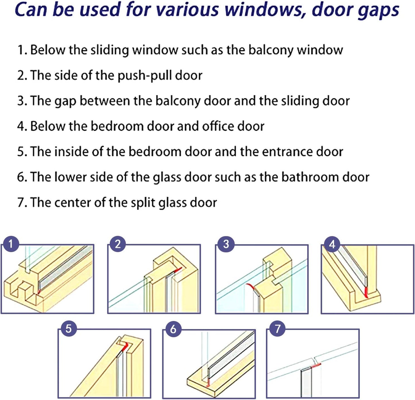 TAROSE Weather Stripping, Silicone Door Seal Strip Door, Window, Transparent 16 Feet Long (Width 25mm)