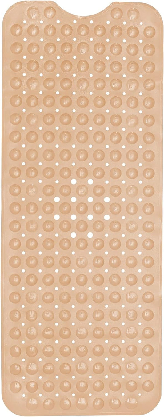ENKOSI Bath Mat - Large Non Slip Bathtub & Shower Mat - Extra Long. 40 x 16 Inch Bathroom Mats for Tub Nonslip Anti Slip Bathmats (40x16 Beige 1-Pack)