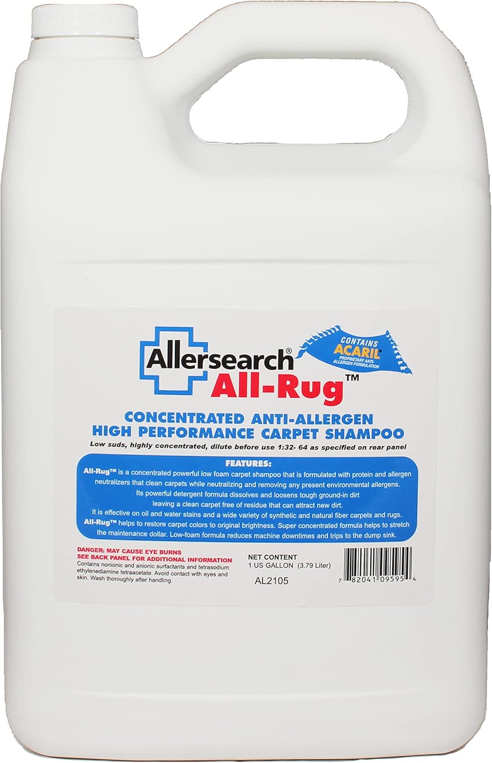 Allersearch All-Rug Anti-Allergen Concentrated Carpet Shampoo 1 Gallon (128 Oz)