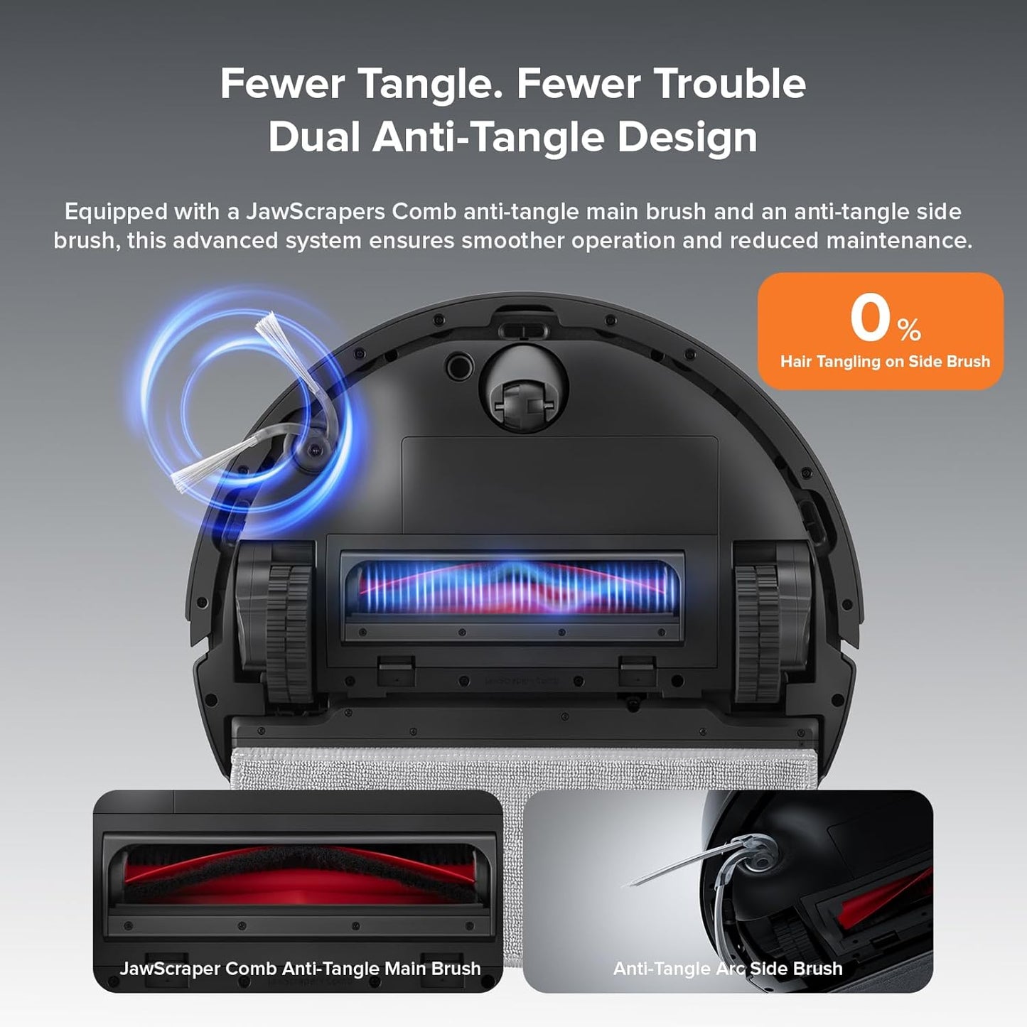 roborock Q10 X5 Robot Vacuum and Mop Combo, 10,000 Pa HyperForce, Dual Anti-Tangle System, Auto Mop Lifting, JawScrapers Brush & High-Intensity Mop, Reactive Tech Obstacle Avoidance, PreciSense LiDAR