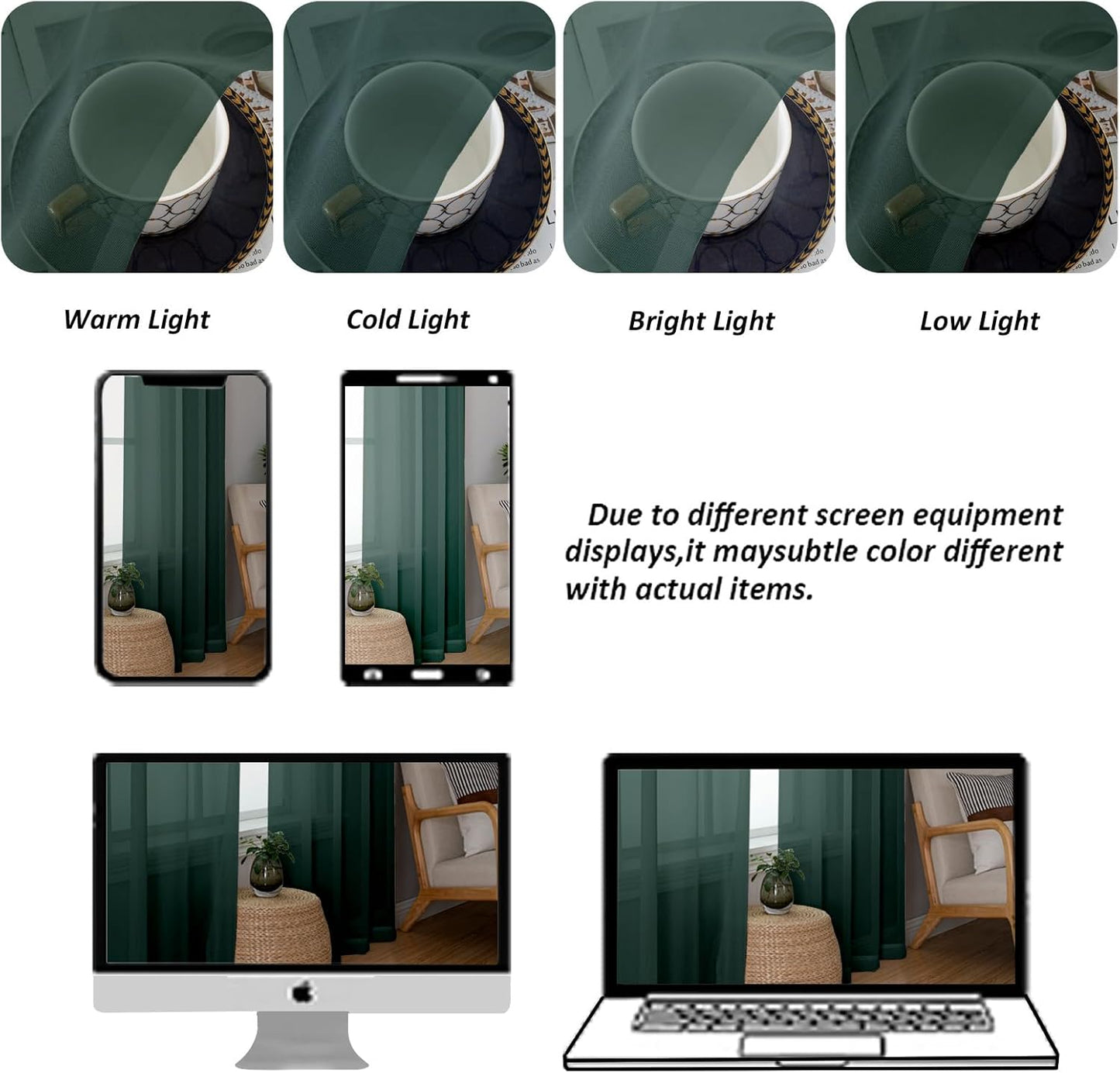 Chyhomenyc Stone Blue Sheer Curtains 84 Inch Length 2 Panels, Light Filtering Dusty Blue Window Curtain Treatment Drapes for Bedroom, Each 42Wx84L Inches