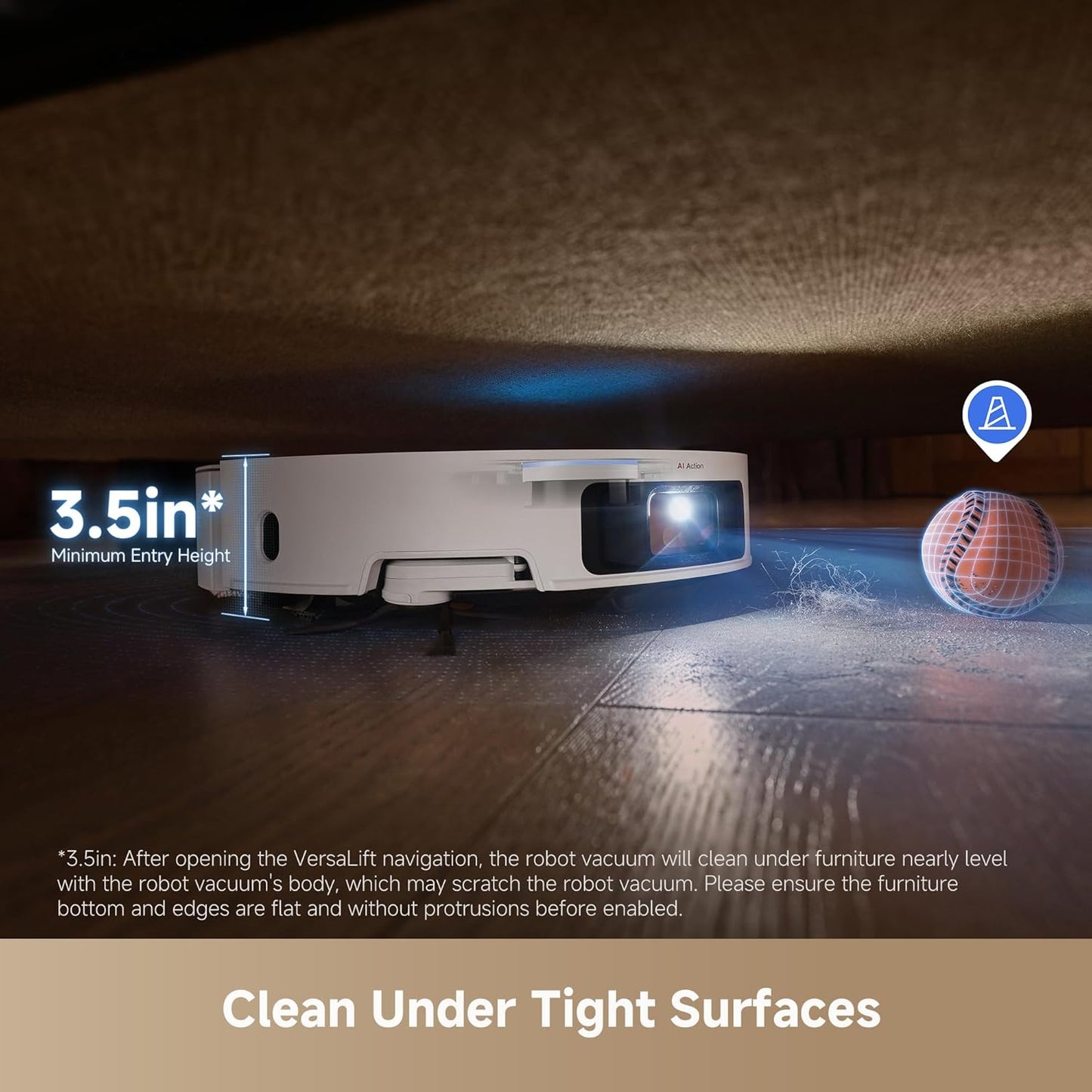 DREAME X50 Ultra Complete Robot Vacuum and Mop with Auto-Empty and Mop Self-Cleaning, 20,000Pa Suction, Obstacle Avoidance and 360° Navigation, Corner to Edge Deep Cleaning, Detangling Brush (White)