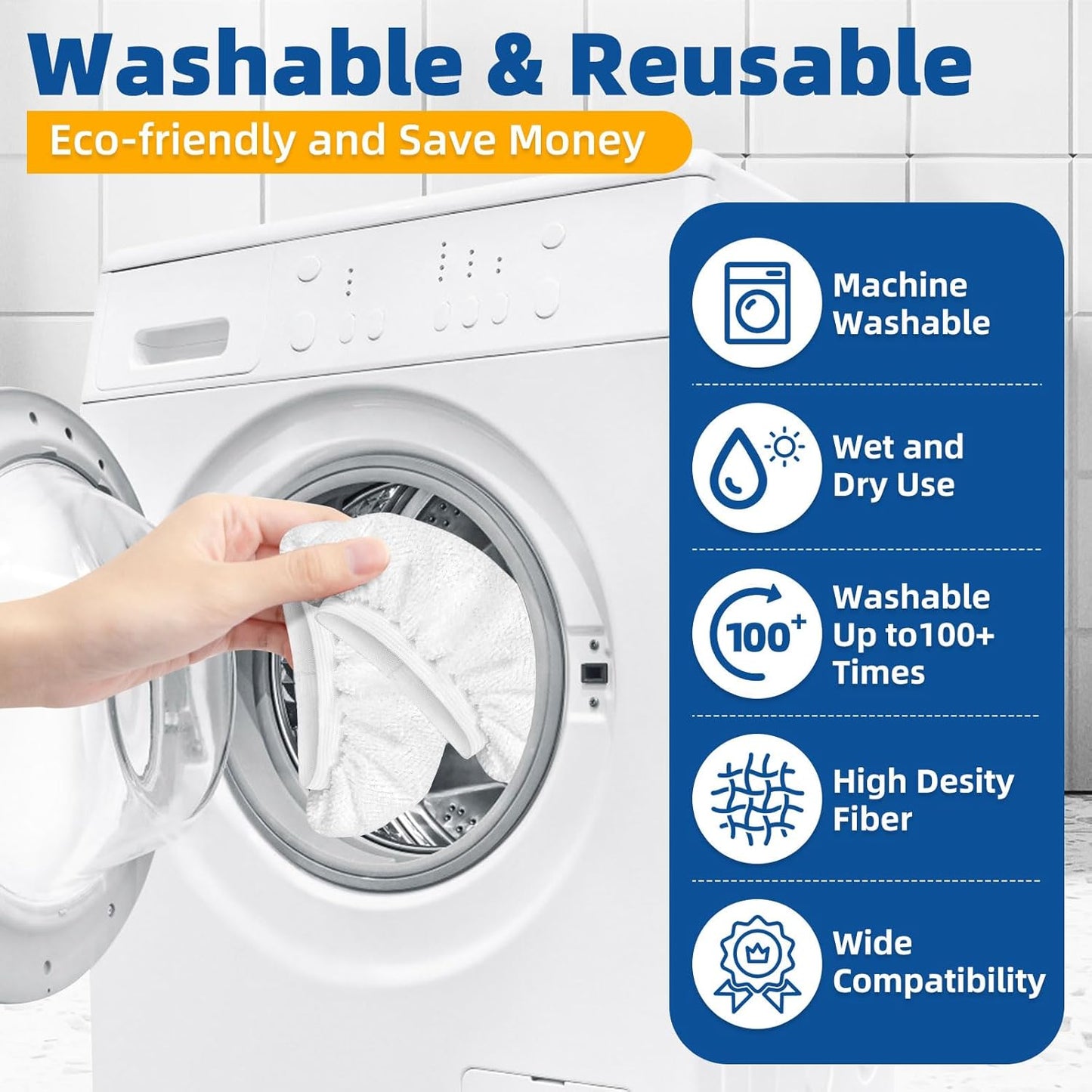 LOVECO 8 Pack Universal Microfiber Cloths for Handheld Steam Cleaner - Compatible with Bissell Steam Shot, PurSteam, Wagner Spraytech, etc - Reusable Washable Steam Cloth Accessories