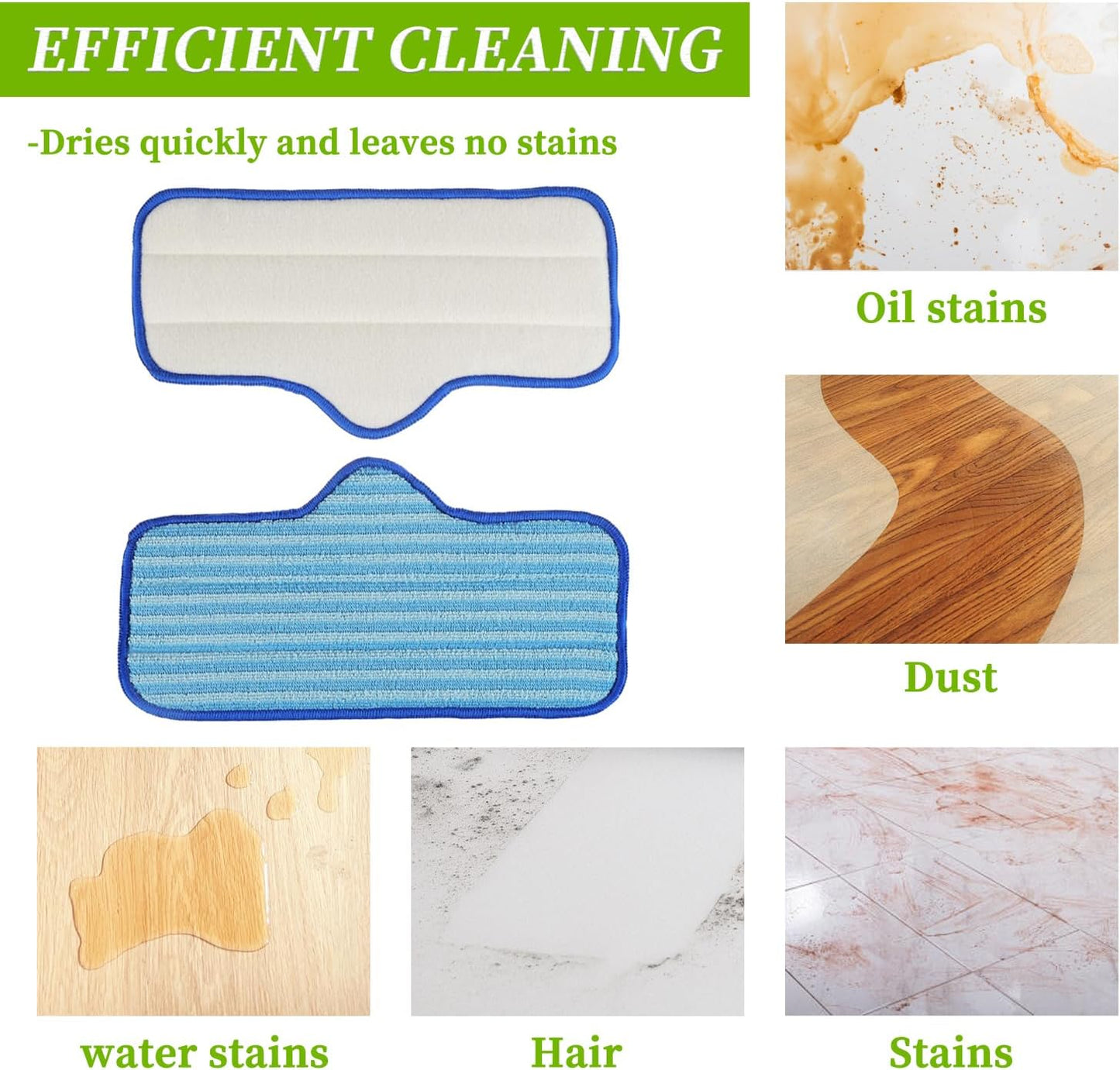 Reusable Microfiber Steam Mop Pad fit for Dupray Neat Steam Cleaner Steam Mop Cleaning Pads(Pack of 10pcs)