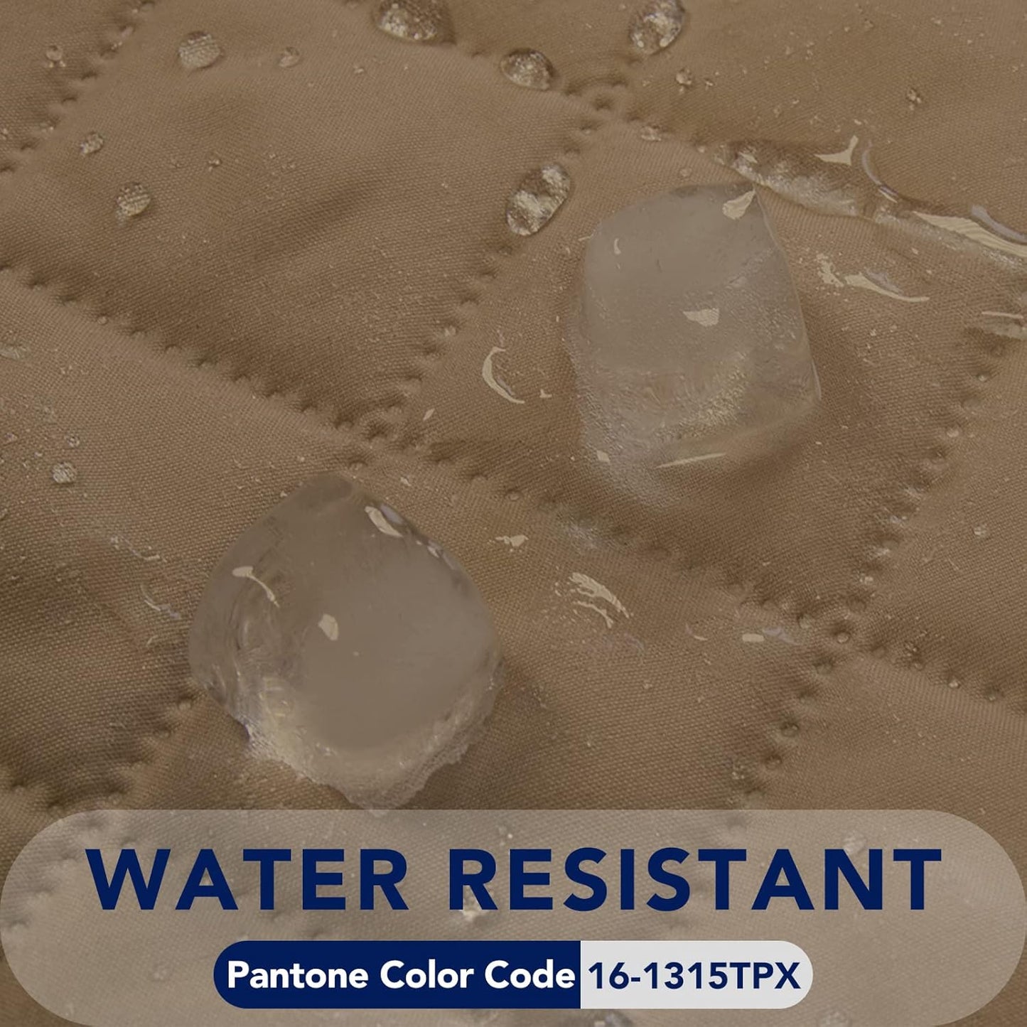 PureFit Reversible Quilted Sofa Cover, Water Resistant Slipcover Furniture Protector, Washable Couch Cover with Non Slip Foam and Elastic Straps for Kids, Dogs, Pets (X Large , Camel/Ivory)