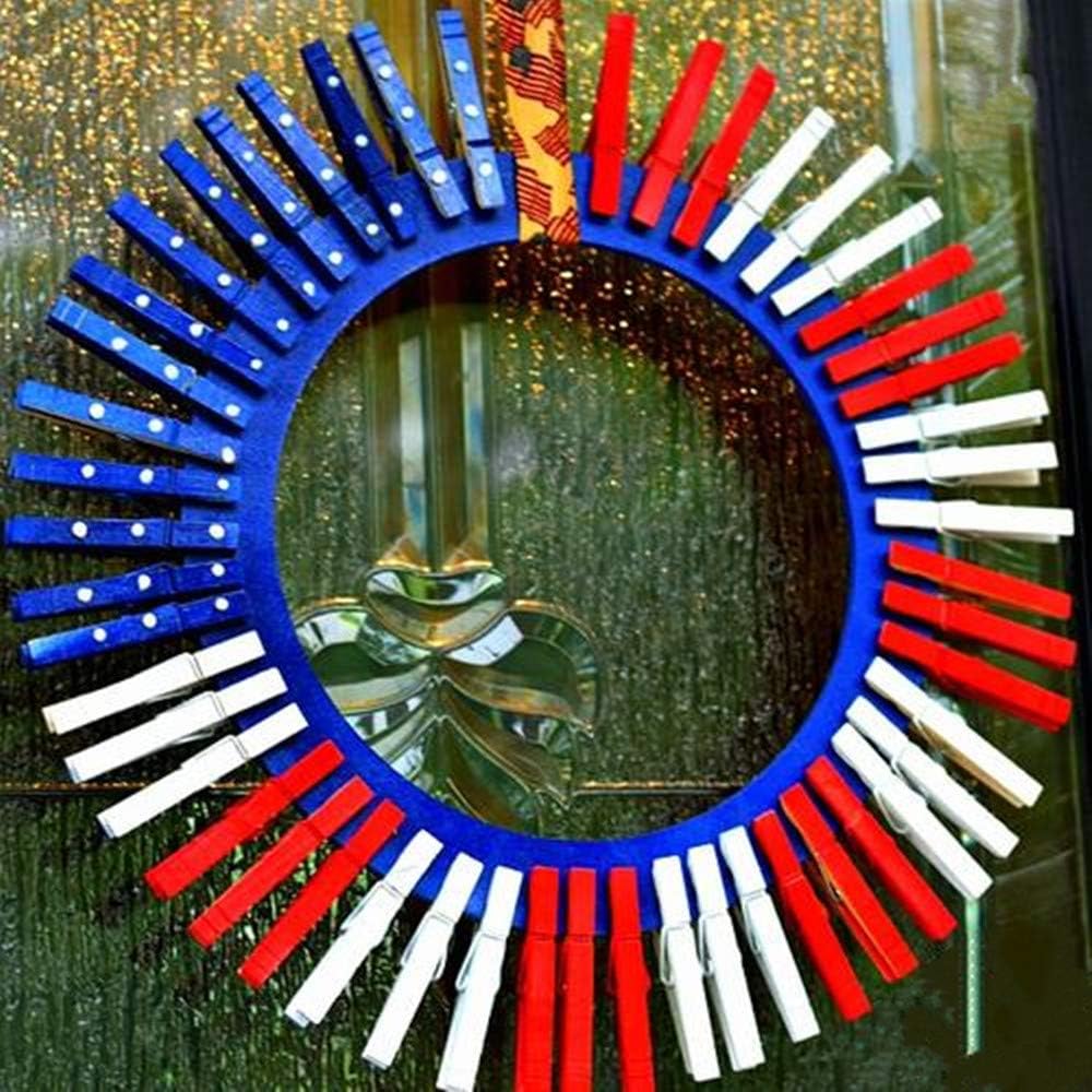 DurReus Small Clothespins Decorations Display Art Project Wood Kitchen Clips Chip Bags Clothesline Pins with Twine Pack 50 White