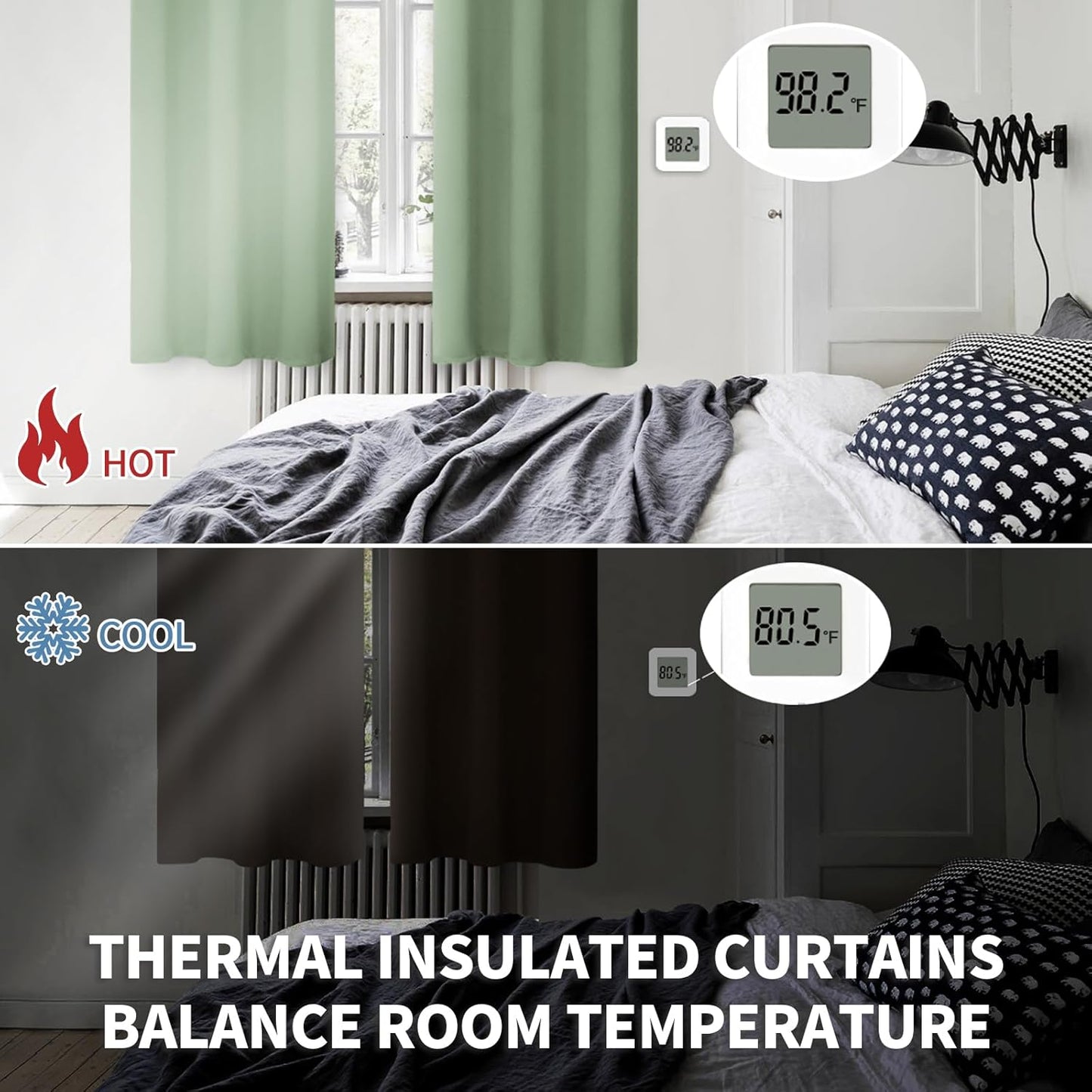 BGment Olive Green Blackout Curtains 84 Inch Length for Living Room - Rod Pocket Thermal Insulated Room Darkening Drapes Privacy for Dining Bedroom, 2 Panels, 52 x 84 Inch