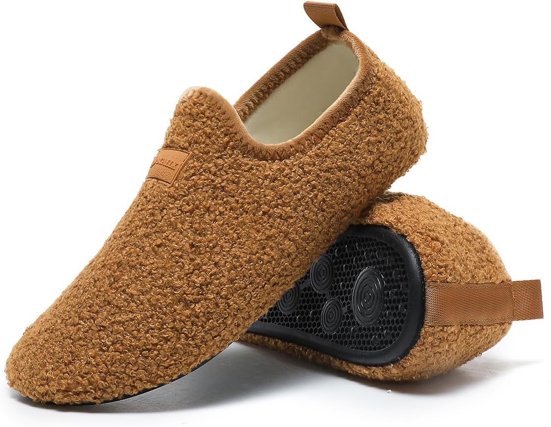 Adult Indoor House Slippers Socks Lightweight Non Slip Grip House Home Shoes for Women Men