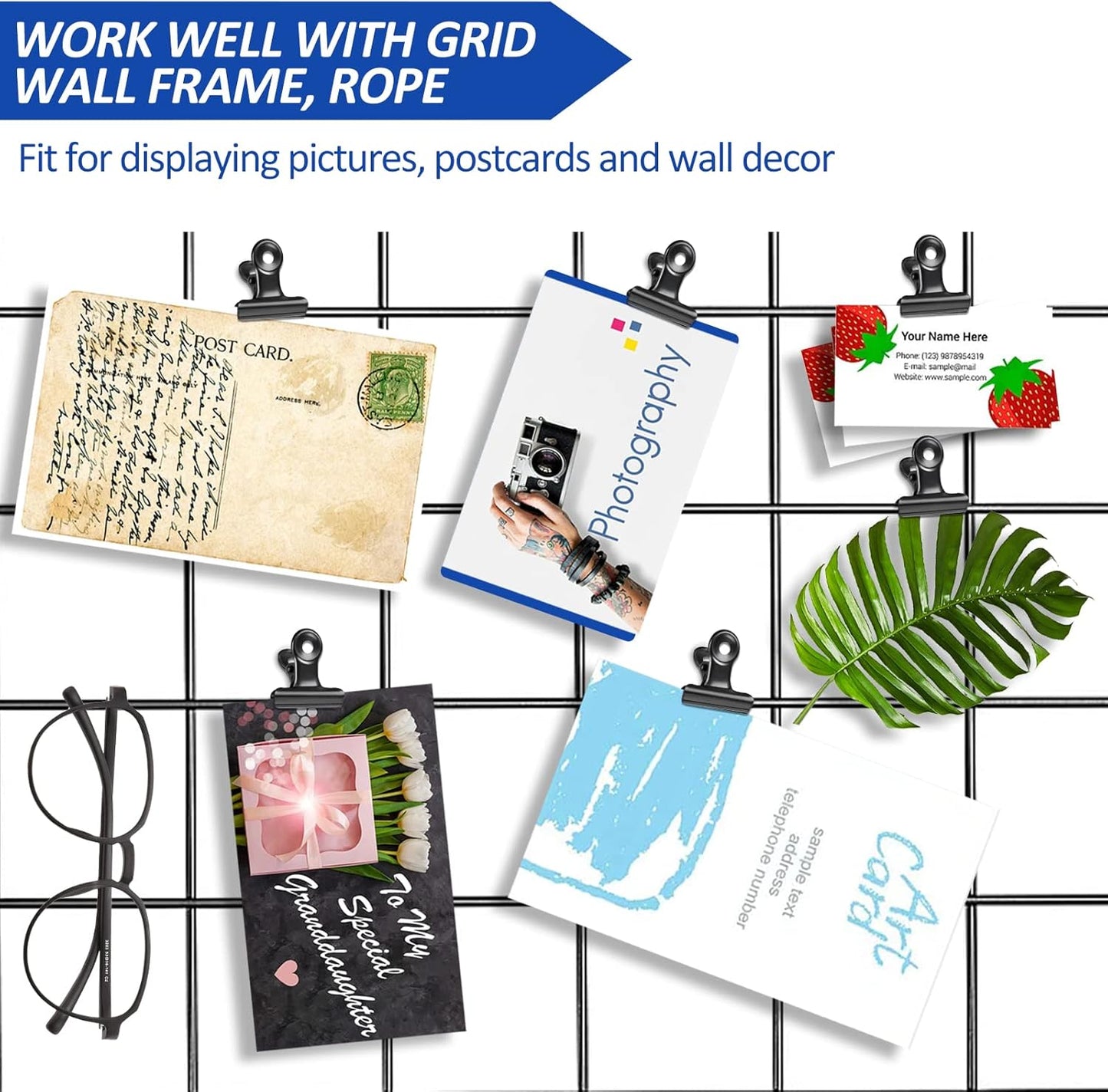 30 Pack Bulldog Clips 1.25 Inches Small Hinge Paper Clips Metal Hinge Clips for Crafts, Food Bags, Drawings, Photos at Home Kitchen & Office Usage, Black, 31mm