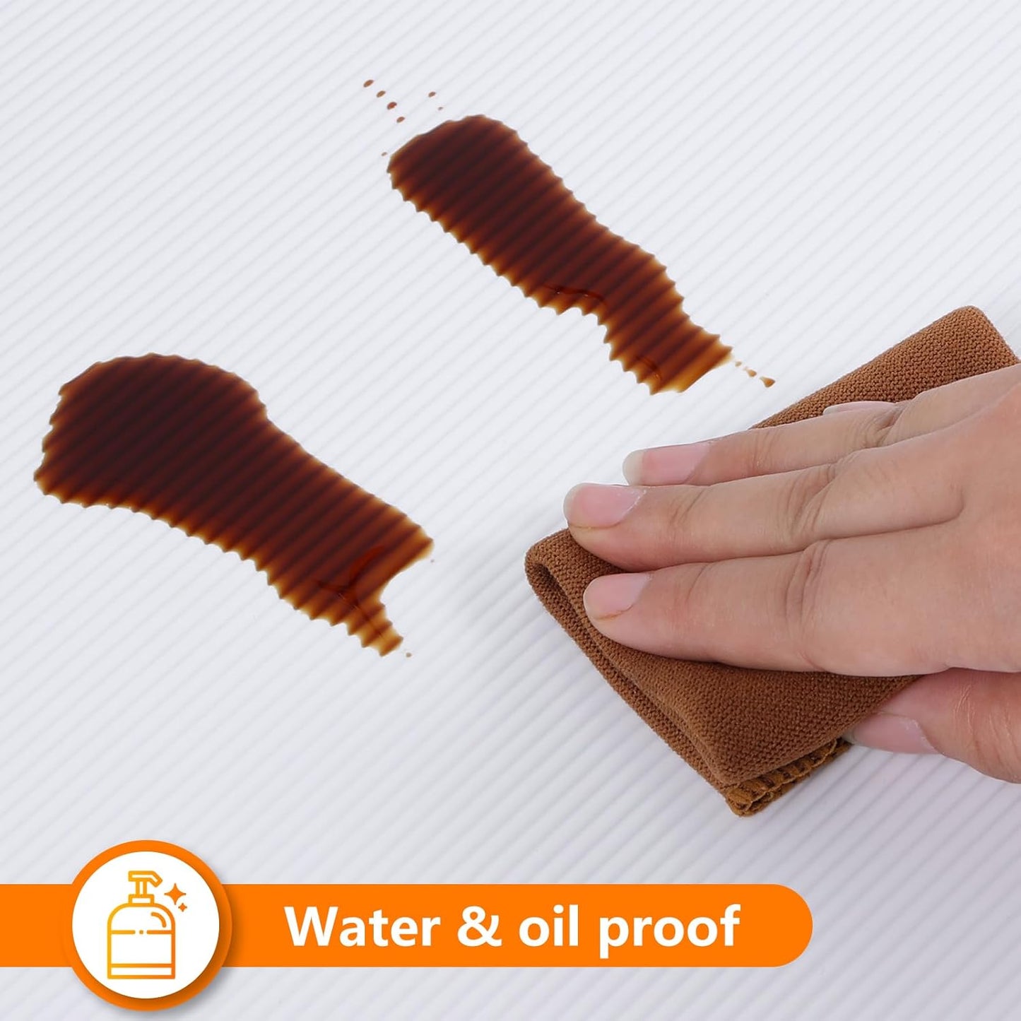 Shelf Liners for Kitchen Cabinets Drawer Liner Non Adhesive Cupboard Mat EVA Material Waterproof Refrigerator Mats Washable Fridge Liner for Cupboard and Desks Liner White 23.6 x 236.2 Inches