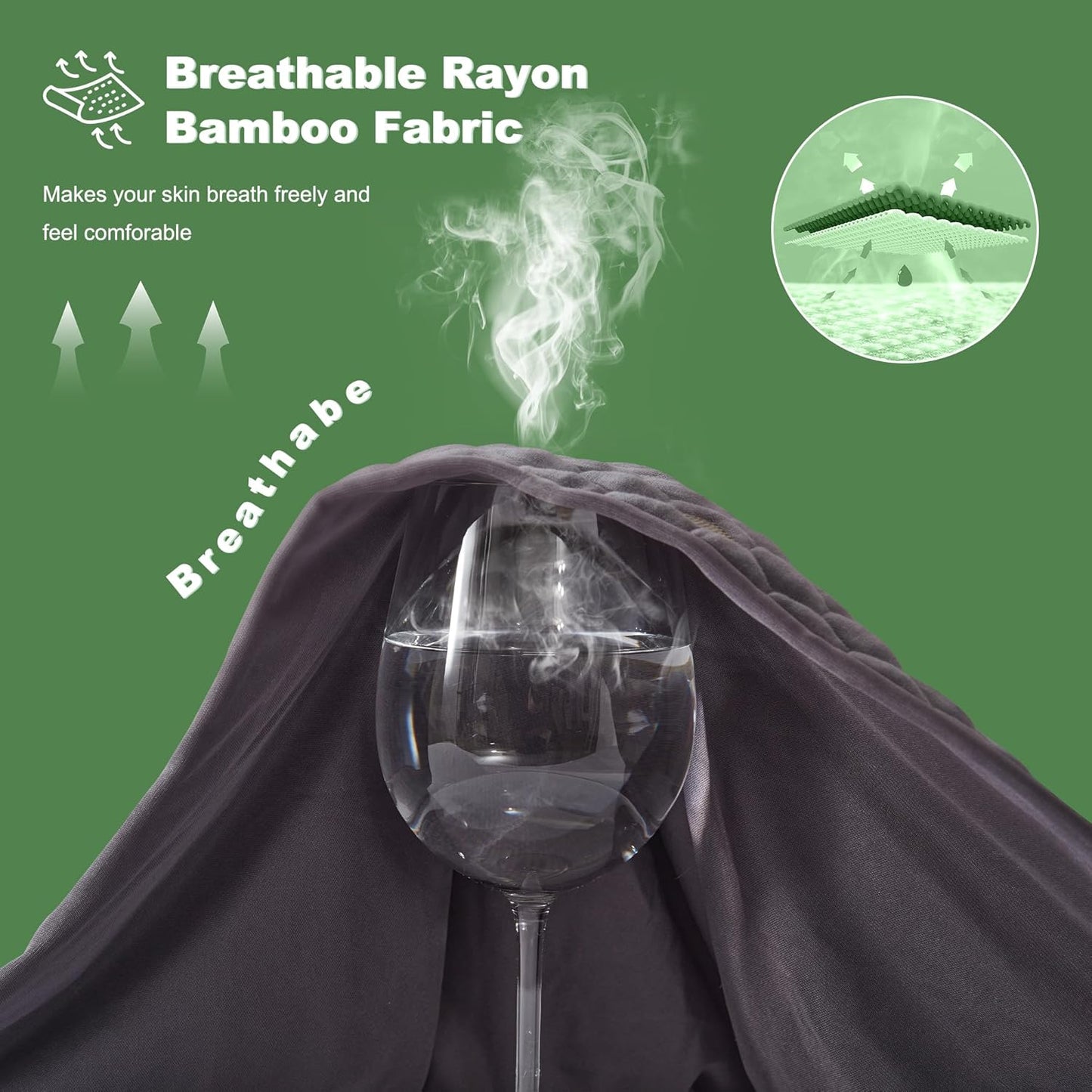 Waterproof Mattress Protector, Queen Size Mattress Pad Fitted 6"-18" Deep Pocket, 3D Air Fabric Breathable Bed Mattress Cover Noiseless Washable for Bedroom, Hotel(Carbon Gray)