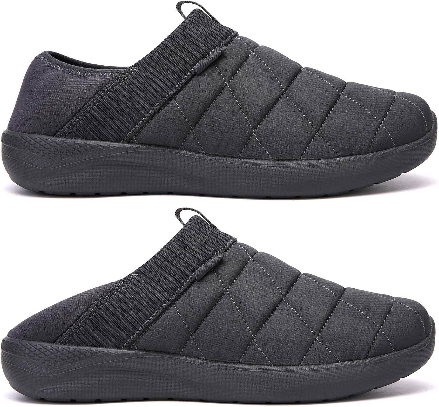 KUBUA Slippers for Men and Womens Indoor House Shoes Plush Slip on Outdoor Garden Loafers