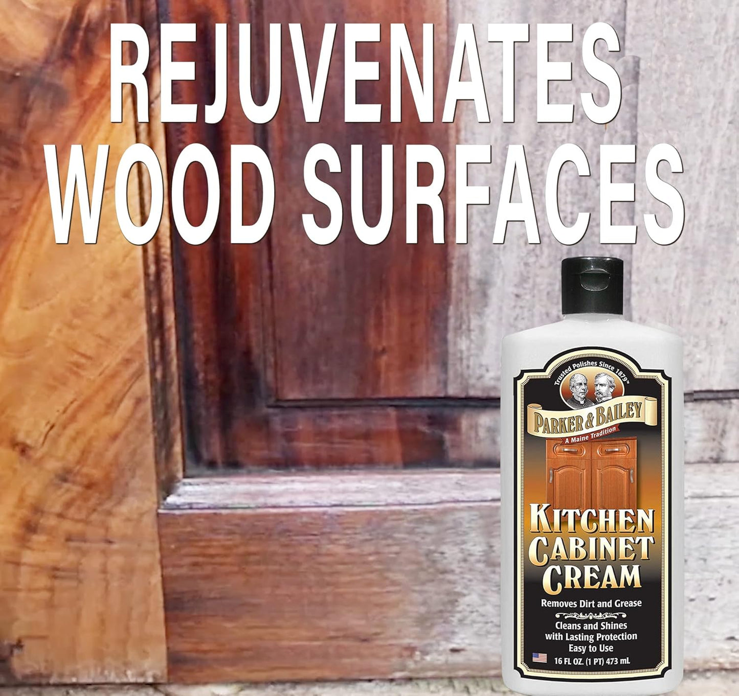 Parker and Bailey Kitchen Cabinet Cream-Wood Cleaner-Grease Remover 16 oz (3)