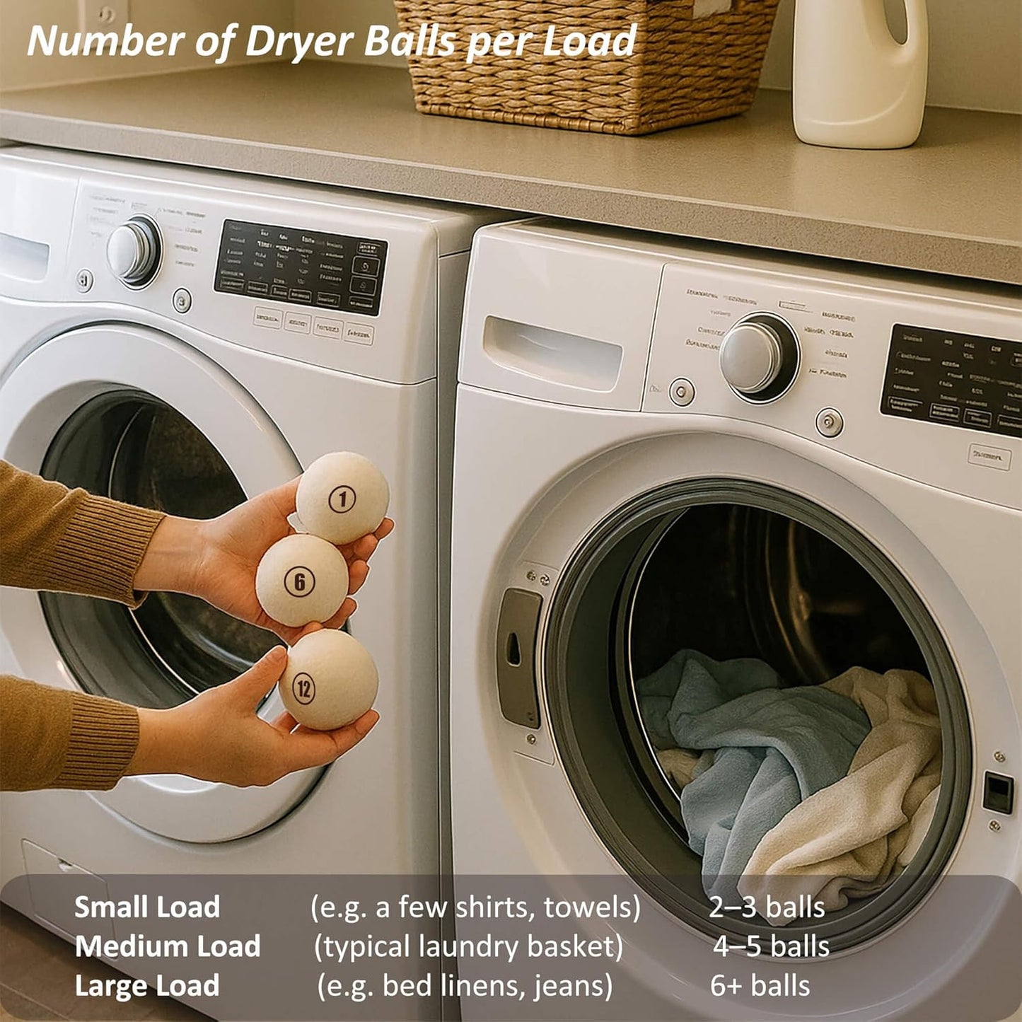 Sheep Wool Dryer Balls 4 Pack XL(2.7") Premium Natural Fabric Softener, Reusable Laundry Dryer Balls for Reducing Drying Time, Static and Wrinkles, Eco-Friendly – 100% New Zealand Wool