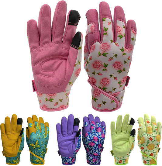 Thorn Proof&Puncture Resistant Gardening Gloves with Grip,Garden Gloves for Women, Leather Work Gloves,Gifts