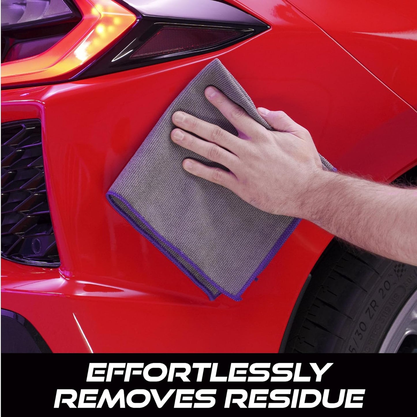 VIKING Microfiber Cleaning Cloth for Car Detailing Kit, Polishing Towels, Car Wax Removal Cloths, Grey, 16 inch x 16 inch, 3 Pack