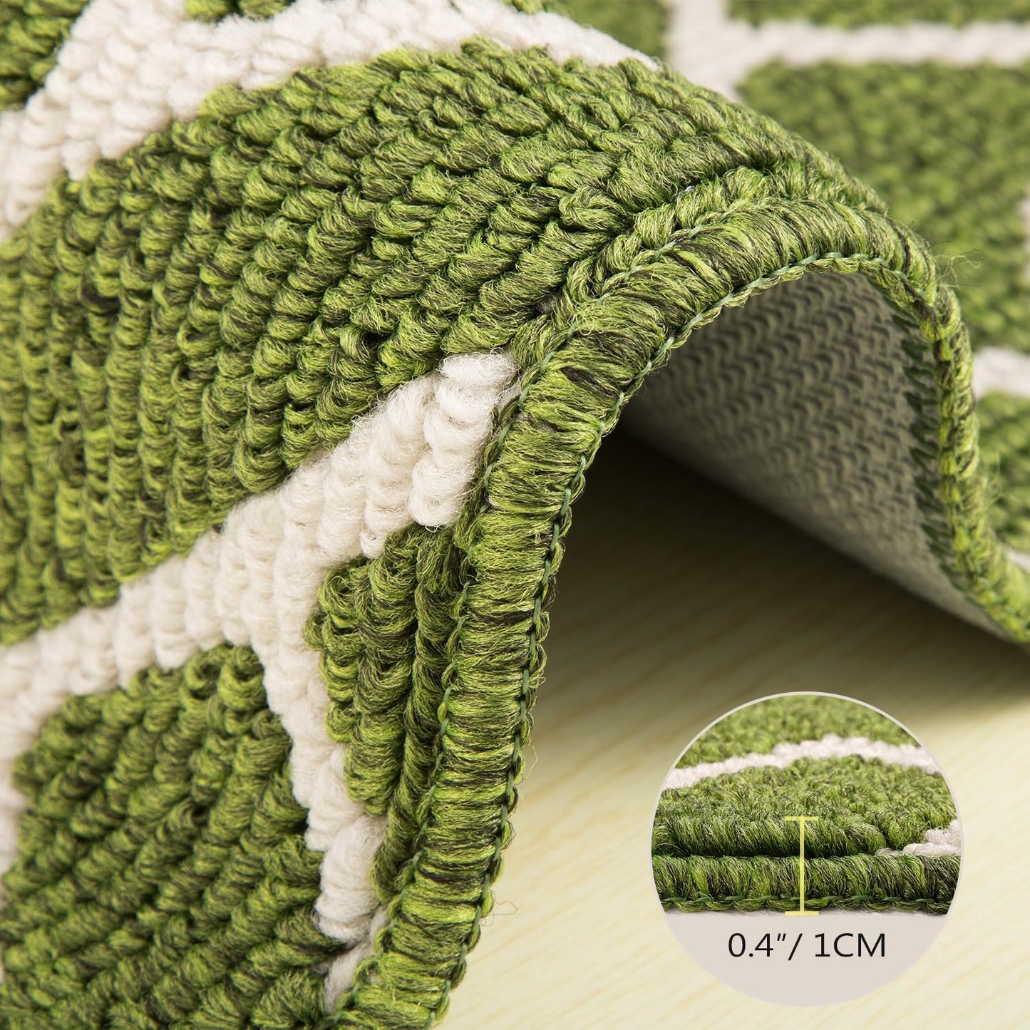 hicorfe Indoor Doormat,Front Back Door Mat Rubber Backing Non Slip Door Mats 20"x48" Absorbent Resist Dirt Entrance Doormat Inside Floor Mats for Entryway Washable Low-Profile(Sage Green)