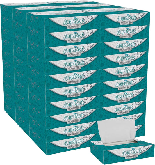 Georgia-Pacific Angel Soft Professional Series 2-Ply Facial Tissue (48550), 50 Sheets Per Box, 60 Tissue Flat Boxes Per Bulk Case