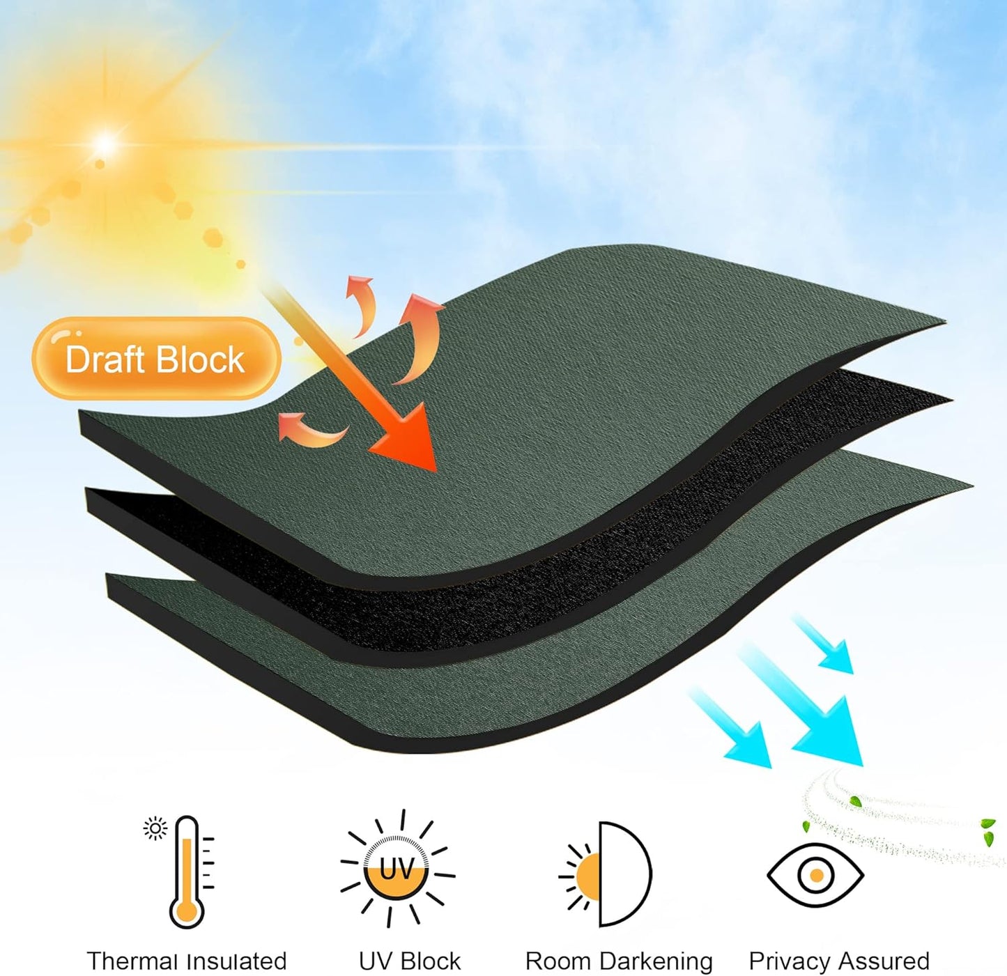 RYB HOME RV Curtains for Camper Windows - Soft Thermal Insulated Small Window Curtain Tiers for Cafe Kitchen Bedroom Basement Glass Door Window, W 42 x L 30 inches, Dark Green, 2 Panels