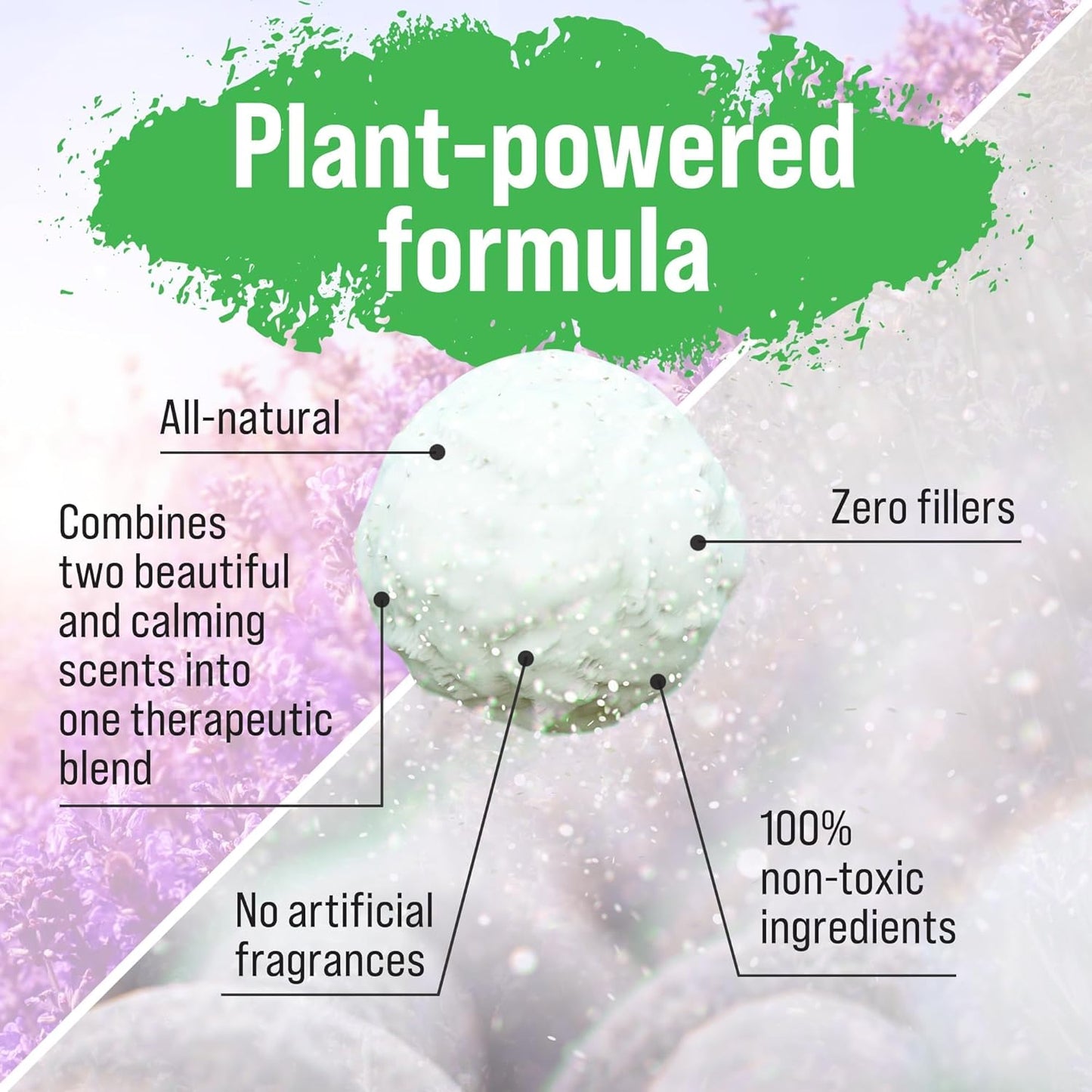 Rockin' Green Hard Rock Laundry Detergent for Hard Water (90 Loads), Plant based, Natural Laundry Detergent Powder, Biodegradable Odor Fighter, Safe for Sensitive Skin, 45 oz (Lavender Mint Revival)