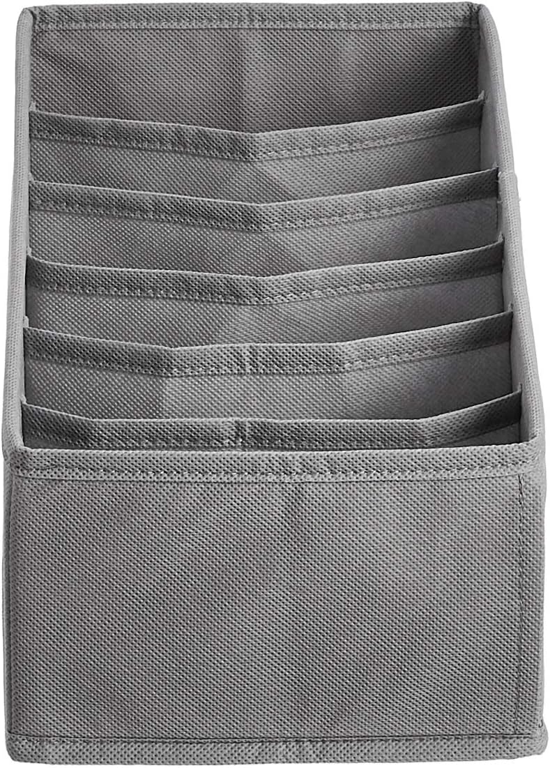 Amazon Basics Underwear Dresser Drawer Organizers, Pack of 2, Gray